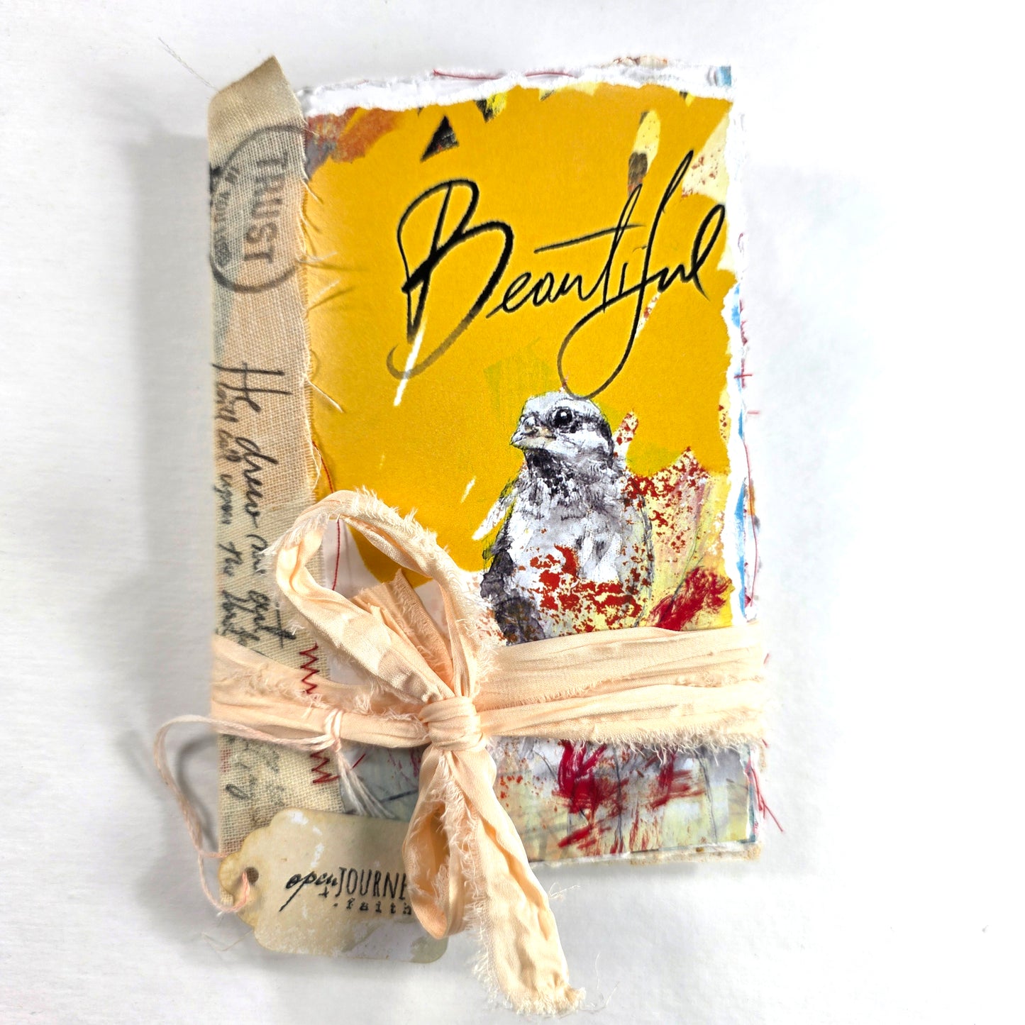 Creative Faith Journal - Gathered Grace No. 15, Handmade mix media journal