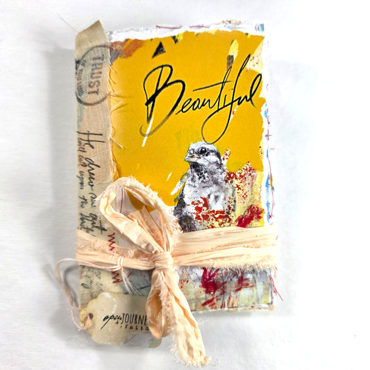Creative Faith Journal - Gathered Grace No. 15, Handmade mix media journal