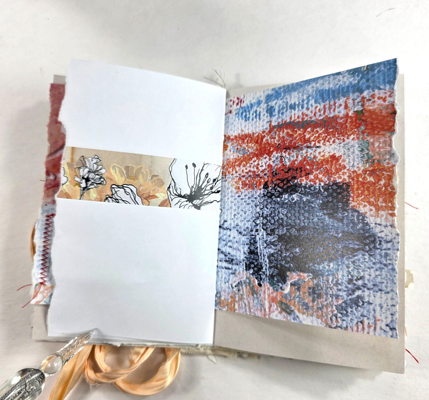 Creative Faith Journal - Gathered Grace No. 15, Handmade mix media journal