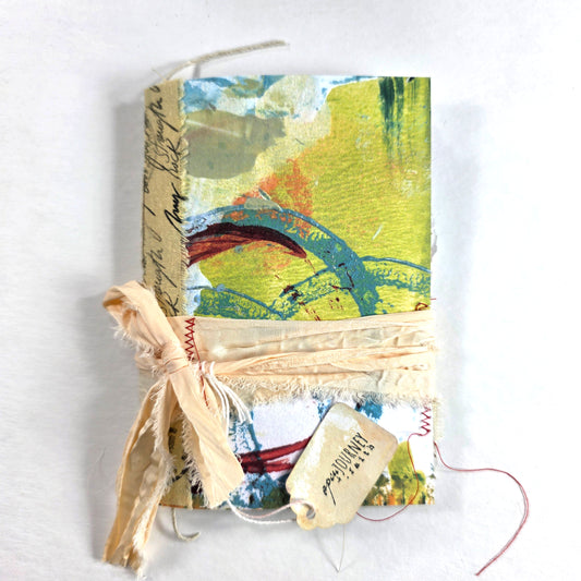 Creative Faith Journal - Gathered Grace No. 18, Handmade mix media journal