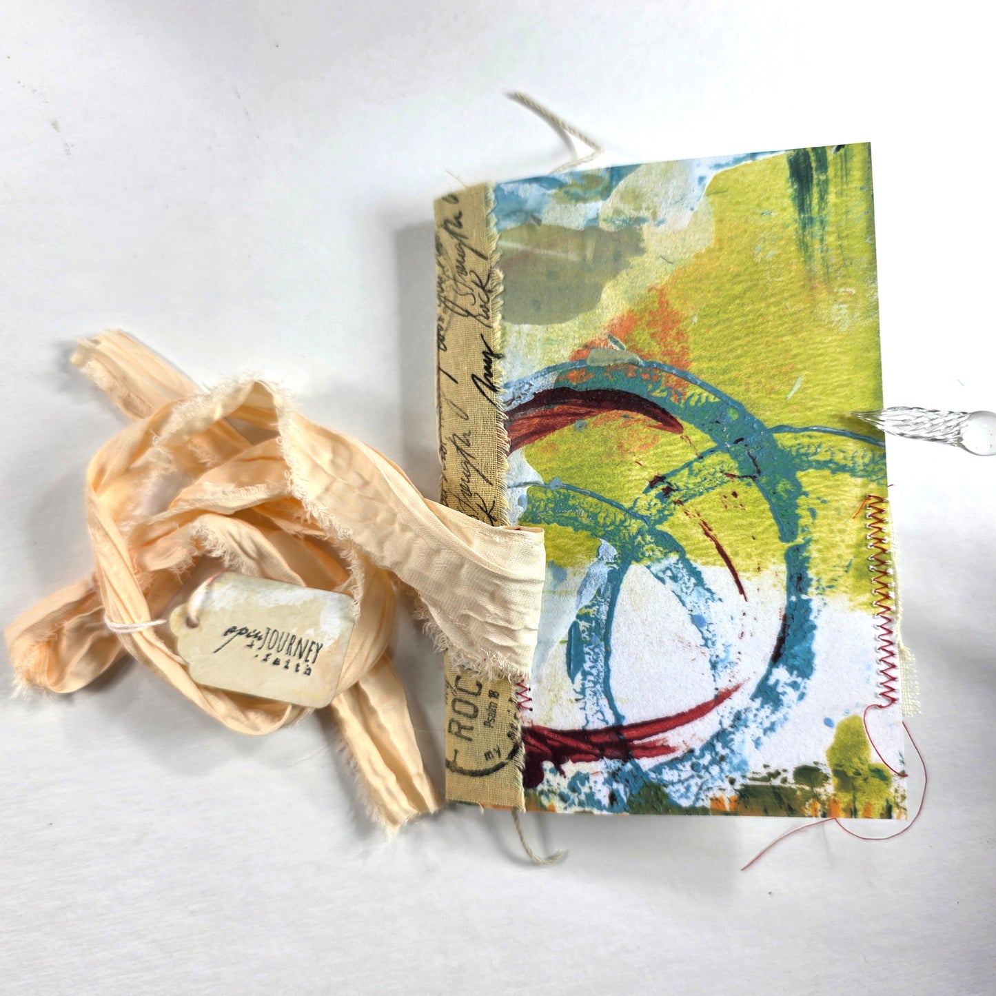 Creative Faith Journal - Gathered Grace No. 18, Handmade mix media journal