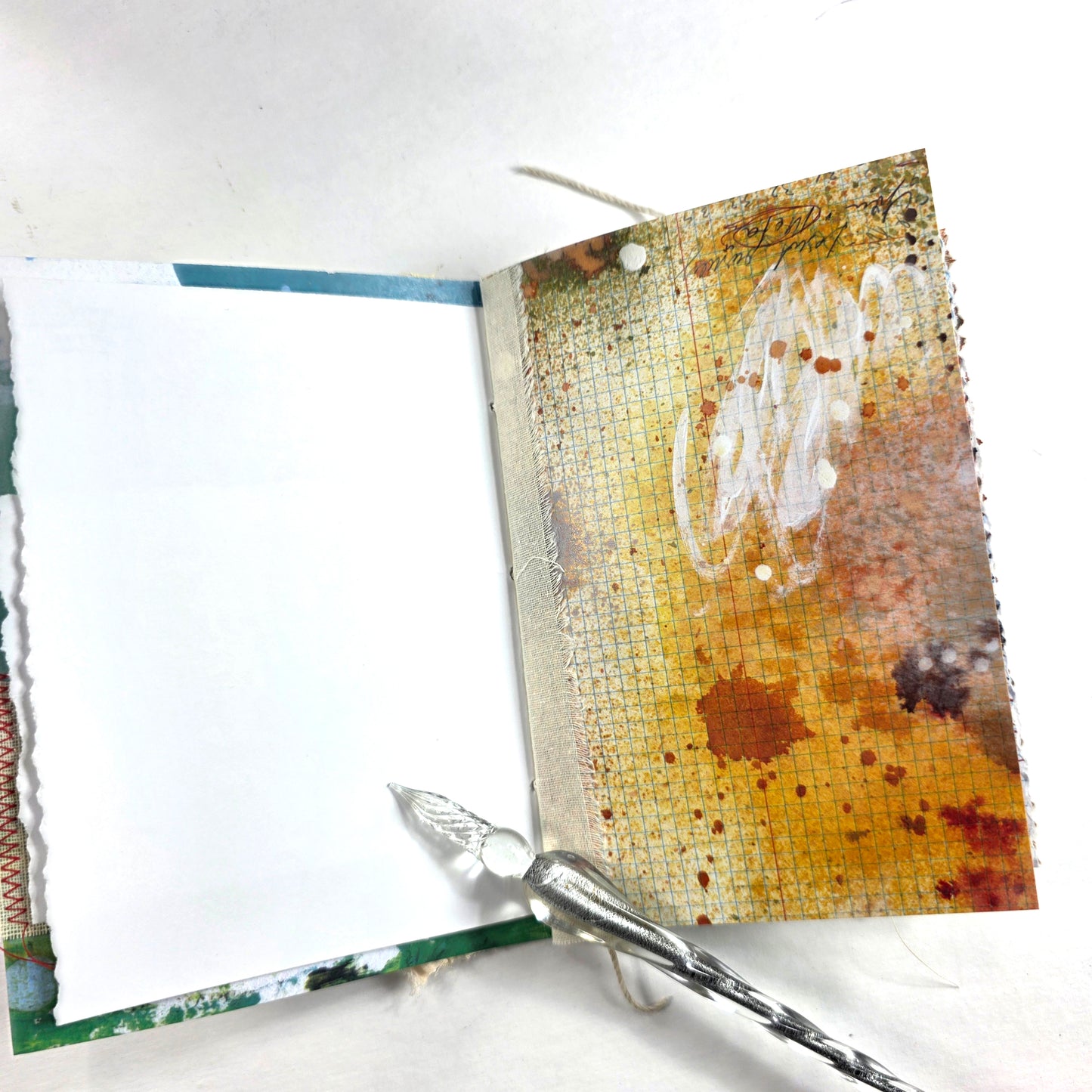 Creative Faith Journal - Gathered Grace No. 18, Handmade mix media journal