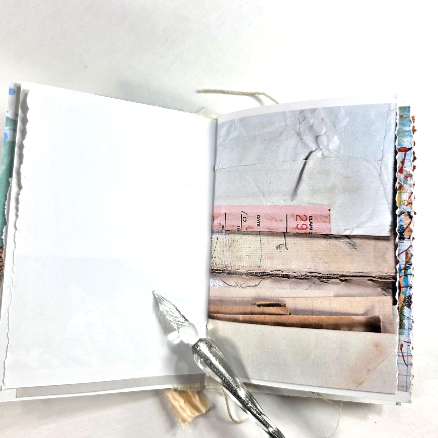 Creative Faith Journal - Gathered Grace No. 18, Handmade mix media journal