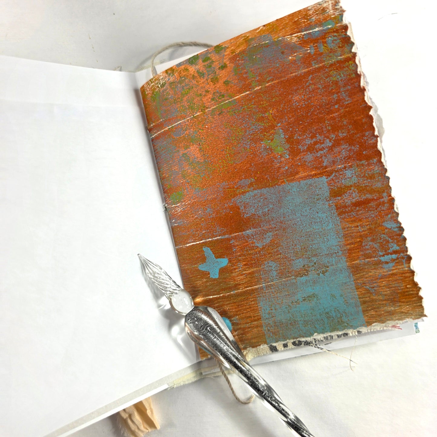 Creative Faith Journal - Gathered Grace No. 18, Handmade mix media journal