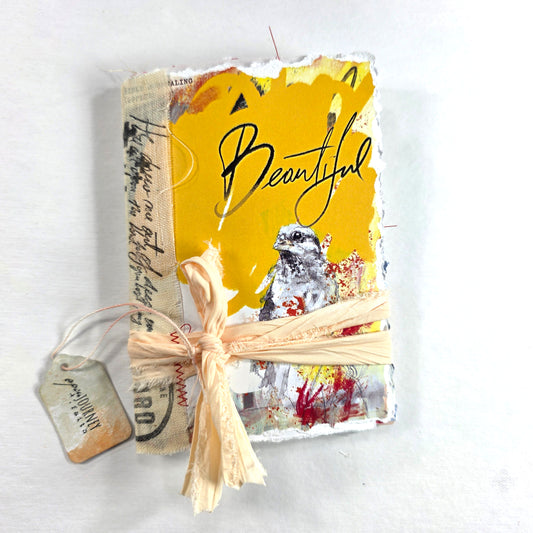 Creative Faith Journal - Gathered Grace No. 11, Handmade mix media journal