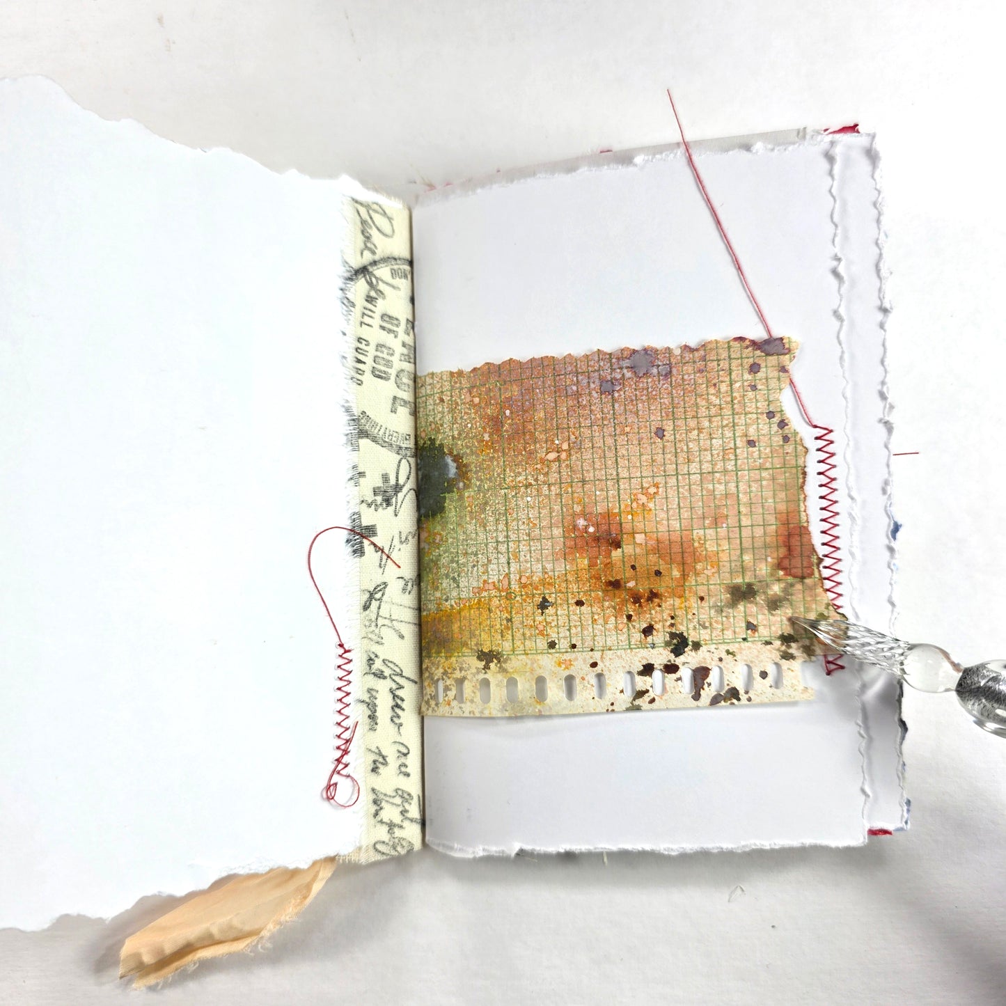 Creative Faith Journal - Gathered Grace No. 11, Handmade mix media journal