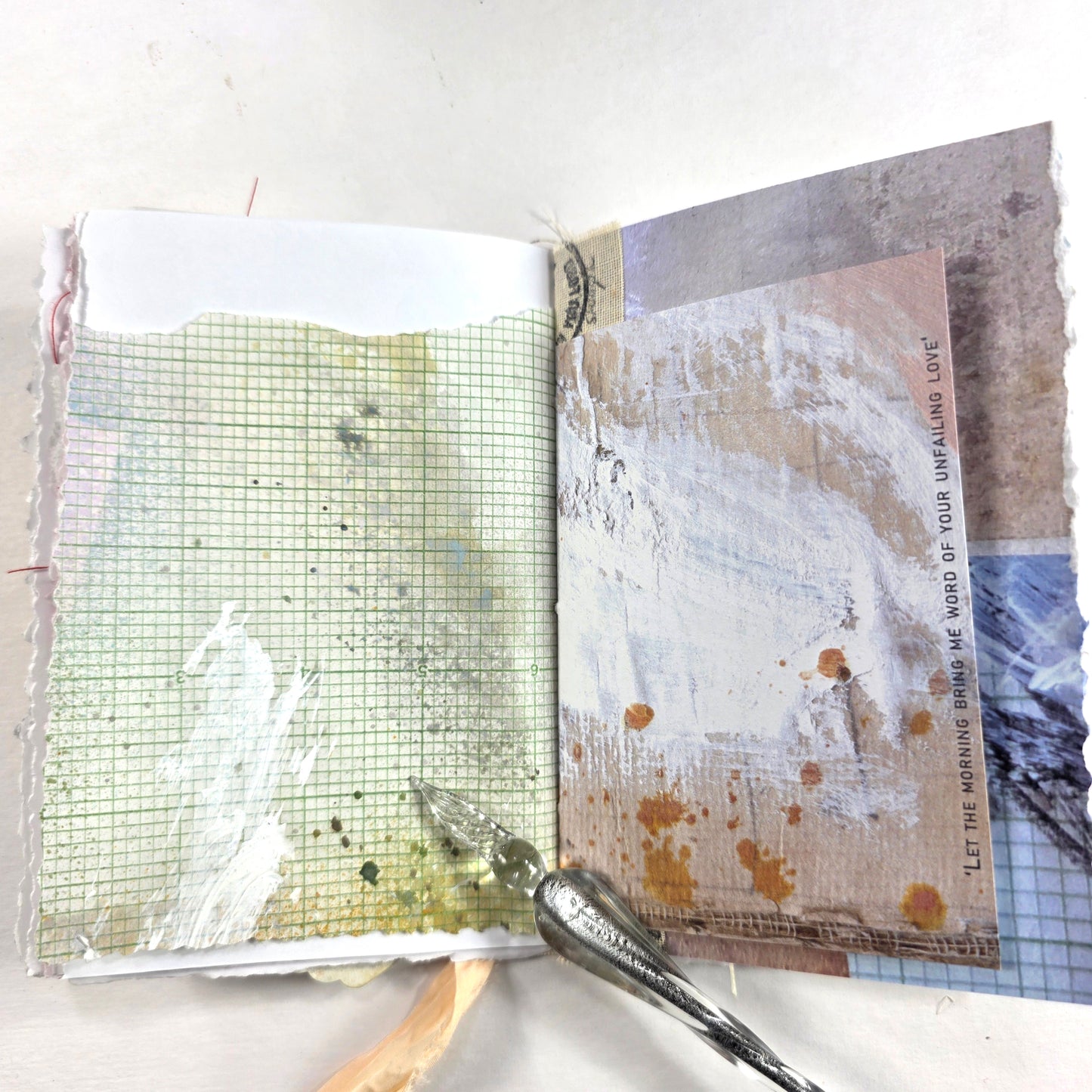 Creative Faith Journal - Gathered Grace No. 11, Handmade mix media journal