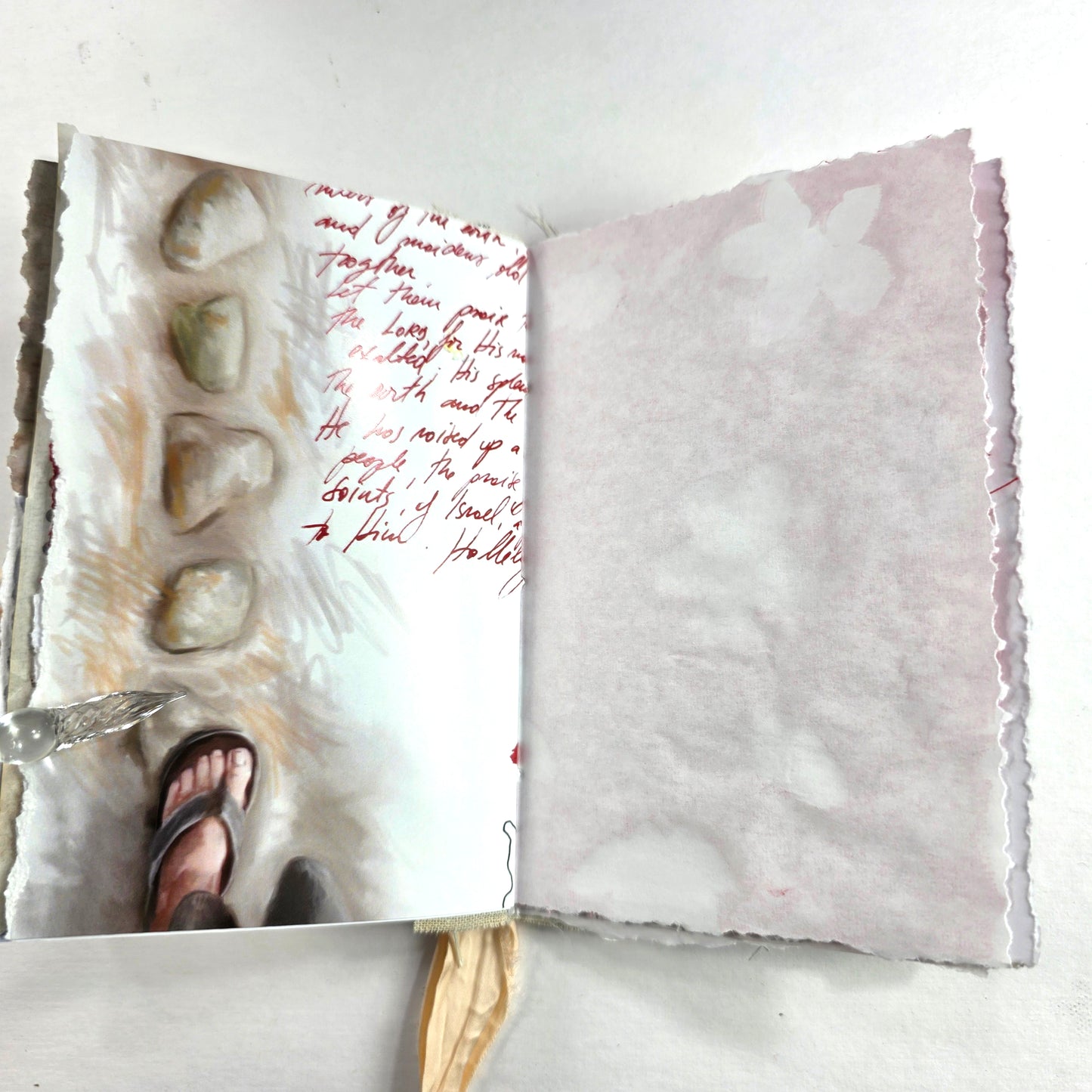 Creative Faith Journal - Gathered Grace No. 11, Handmade mix media journal