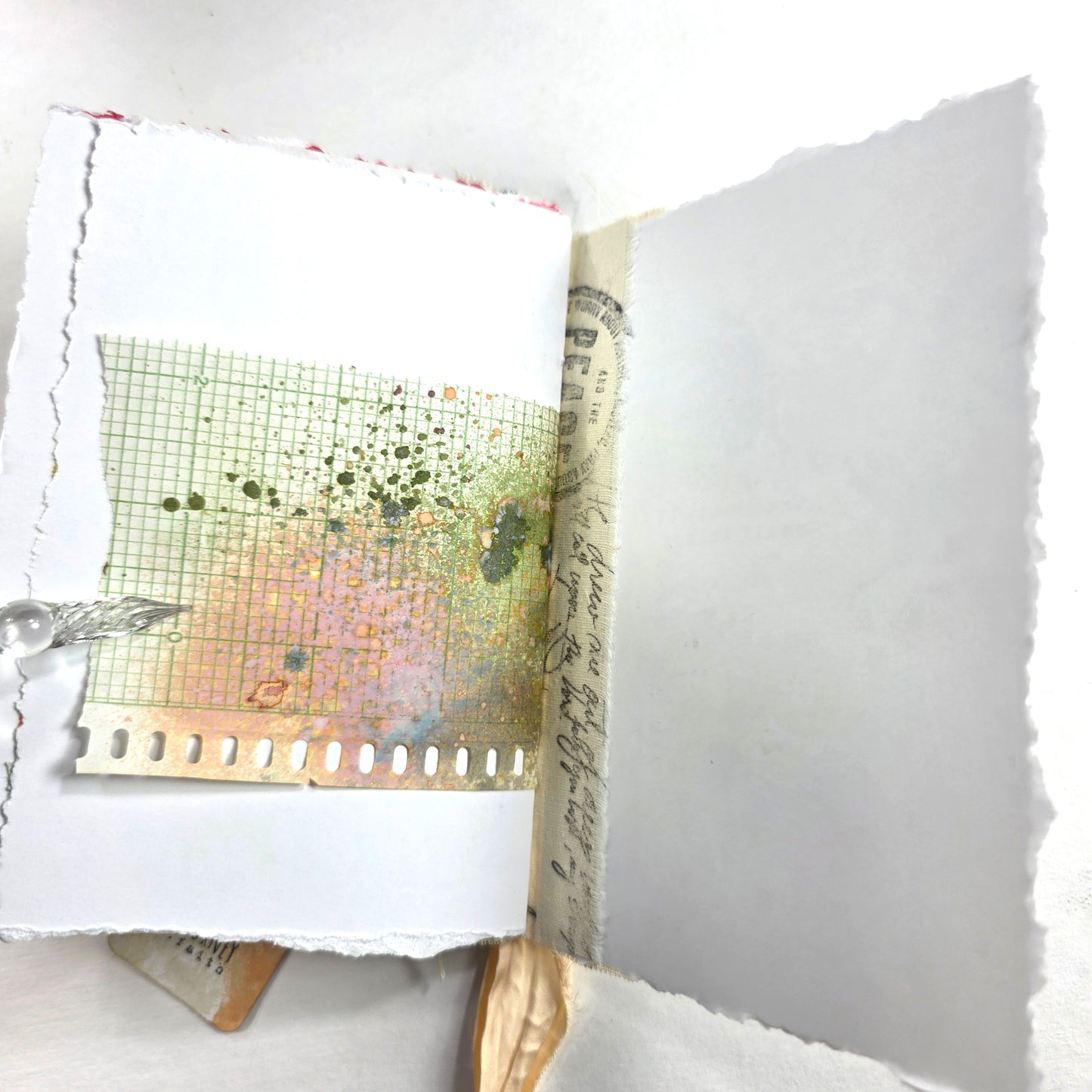 Creative Faith Journal - Gathered Grace No. 11, Handmade mix media journal