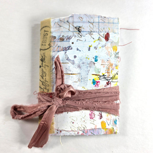 Creative Faith Journal - Gathered Grace No. 8, Handmade mix media journal