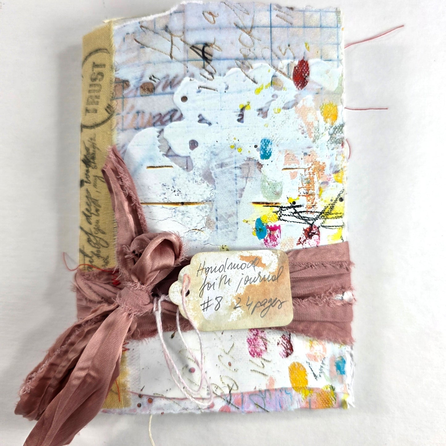 Creative Faith Journal - Gathered Grace No. 8, Handmade mix media journal