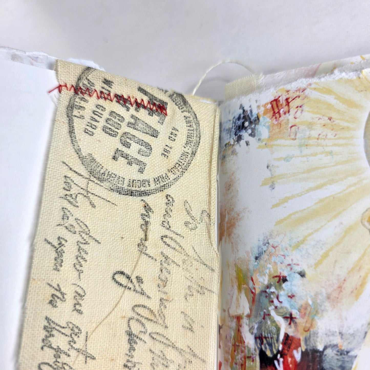 Creative Faith Journal - Gathered Grace No. 8, Handmade mix media journal