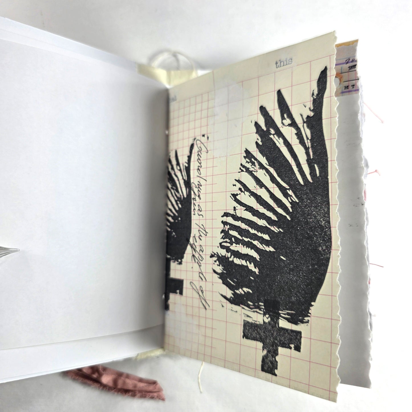 Creative Faith Journal - Gathered Grace No. 8, Handmade mix media journal