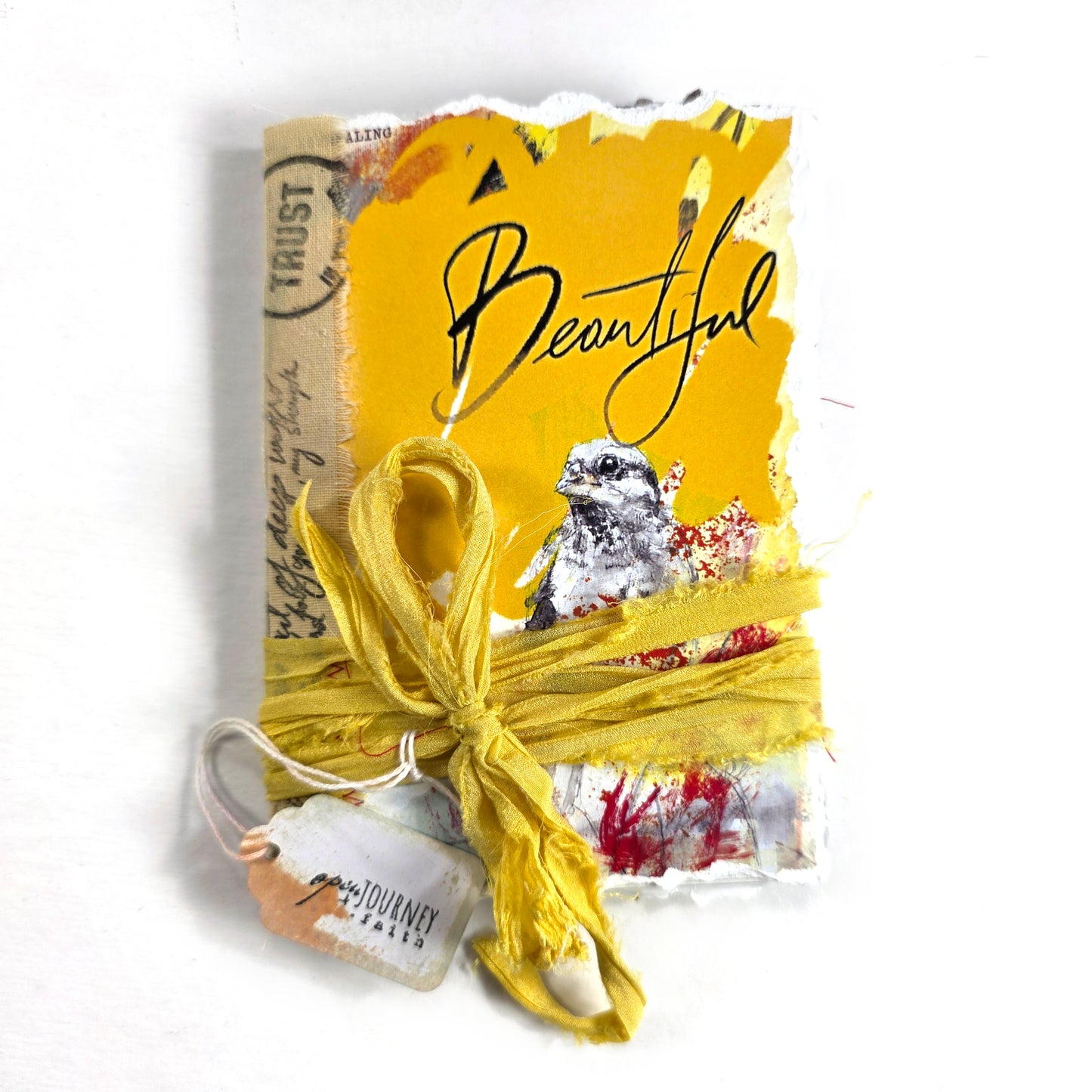 Creative Faith Journal - Gathered Grace No. 7, Handmade mix media journal