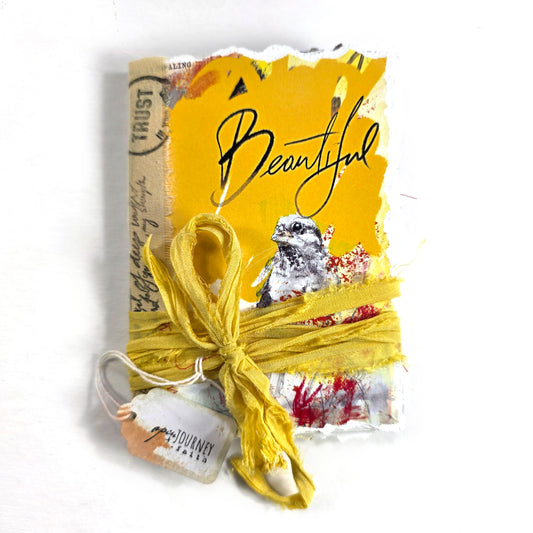 Creative Faith Journal - Gathered Grace No. 7, Handmade mix media journal
