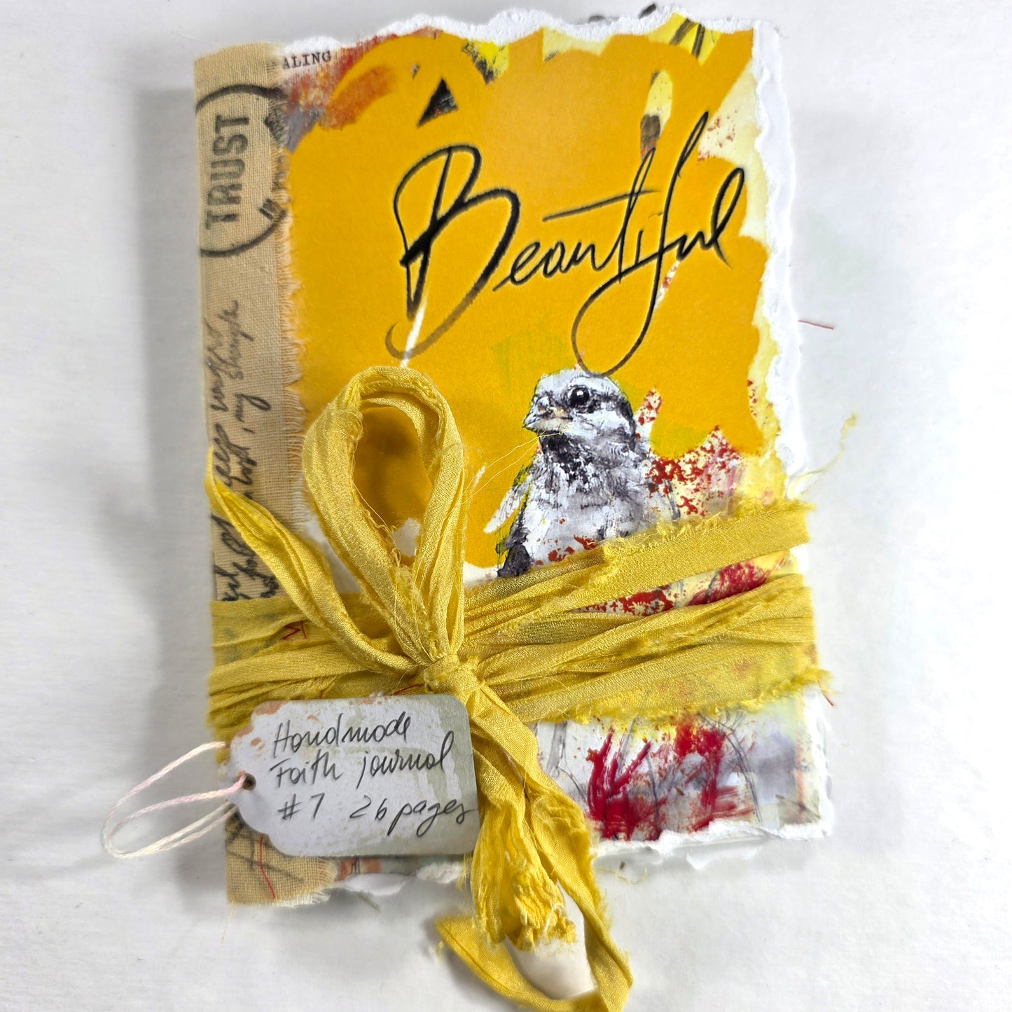 Creative Faith Journal - Gathered Grace No. 7, Handmade mix media journal