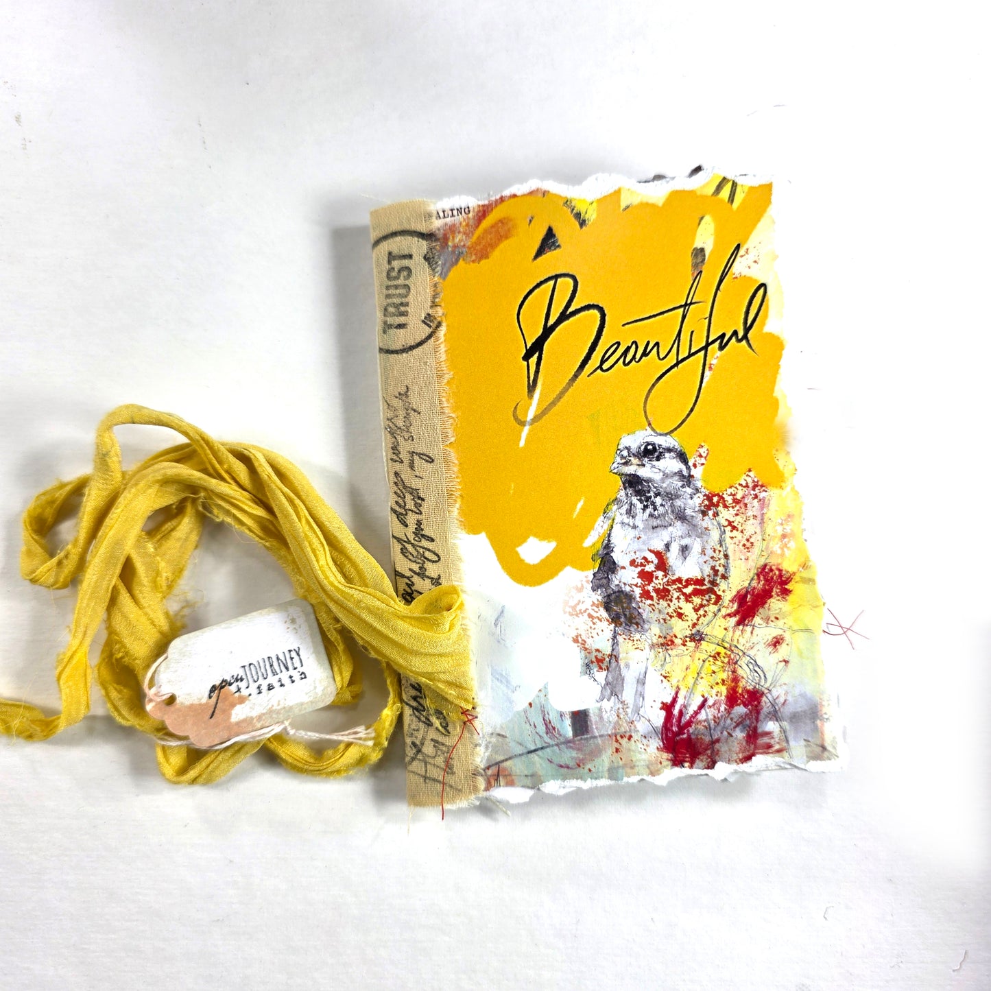 Creative Faith Journal - Gathered Grace No. 7, Handmade mix media journal