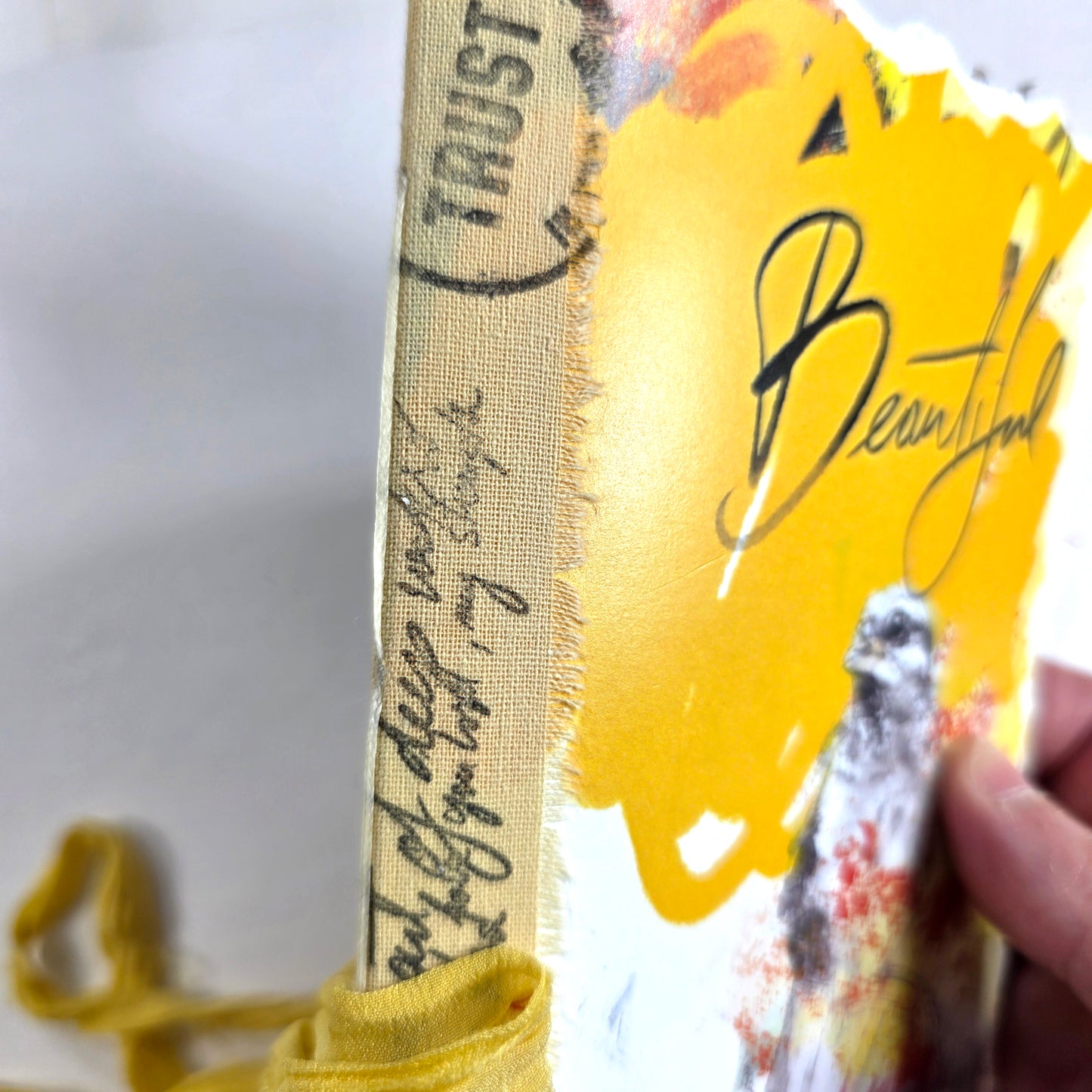 Creative Faith Journal - Gathered Grace No. 7, Handmade mix media journal
