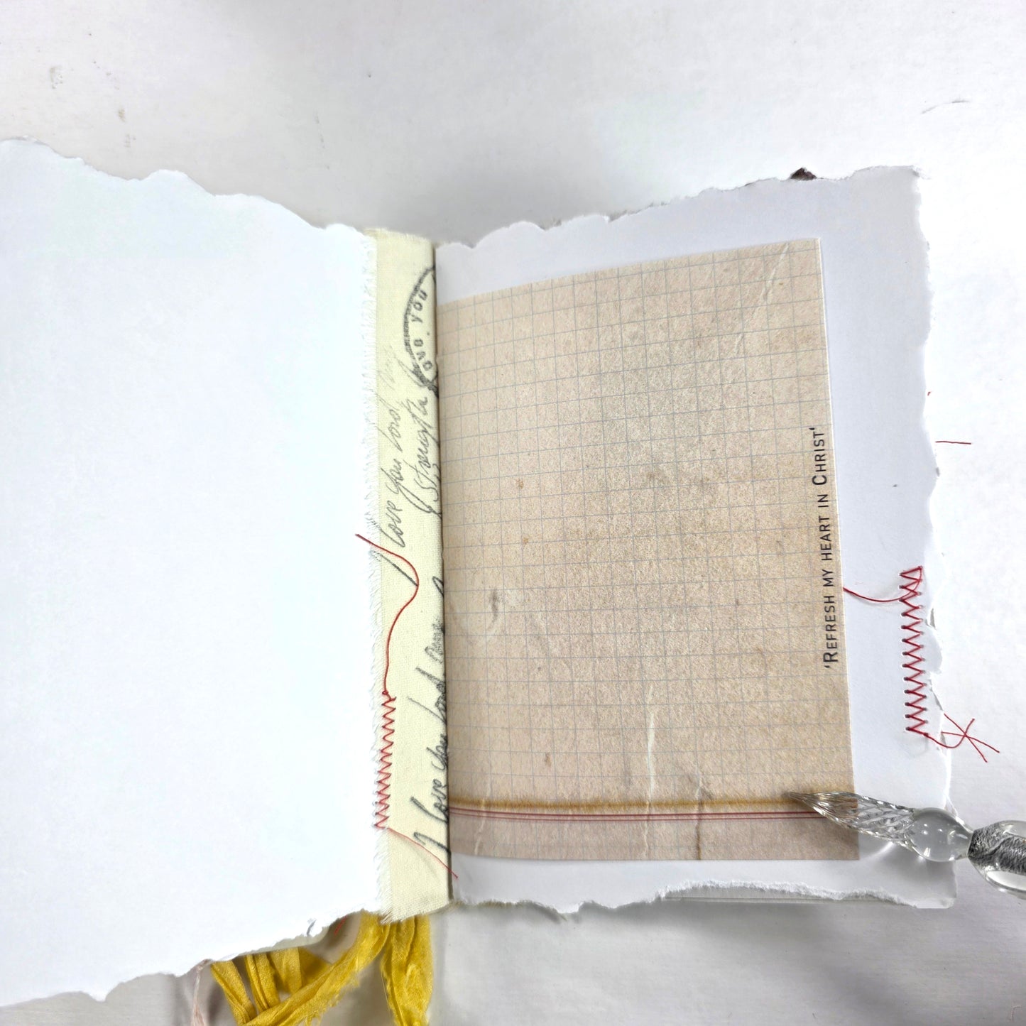 Creative Faith Journal - Gathered Grace No. 7, Handmade mix media journal
