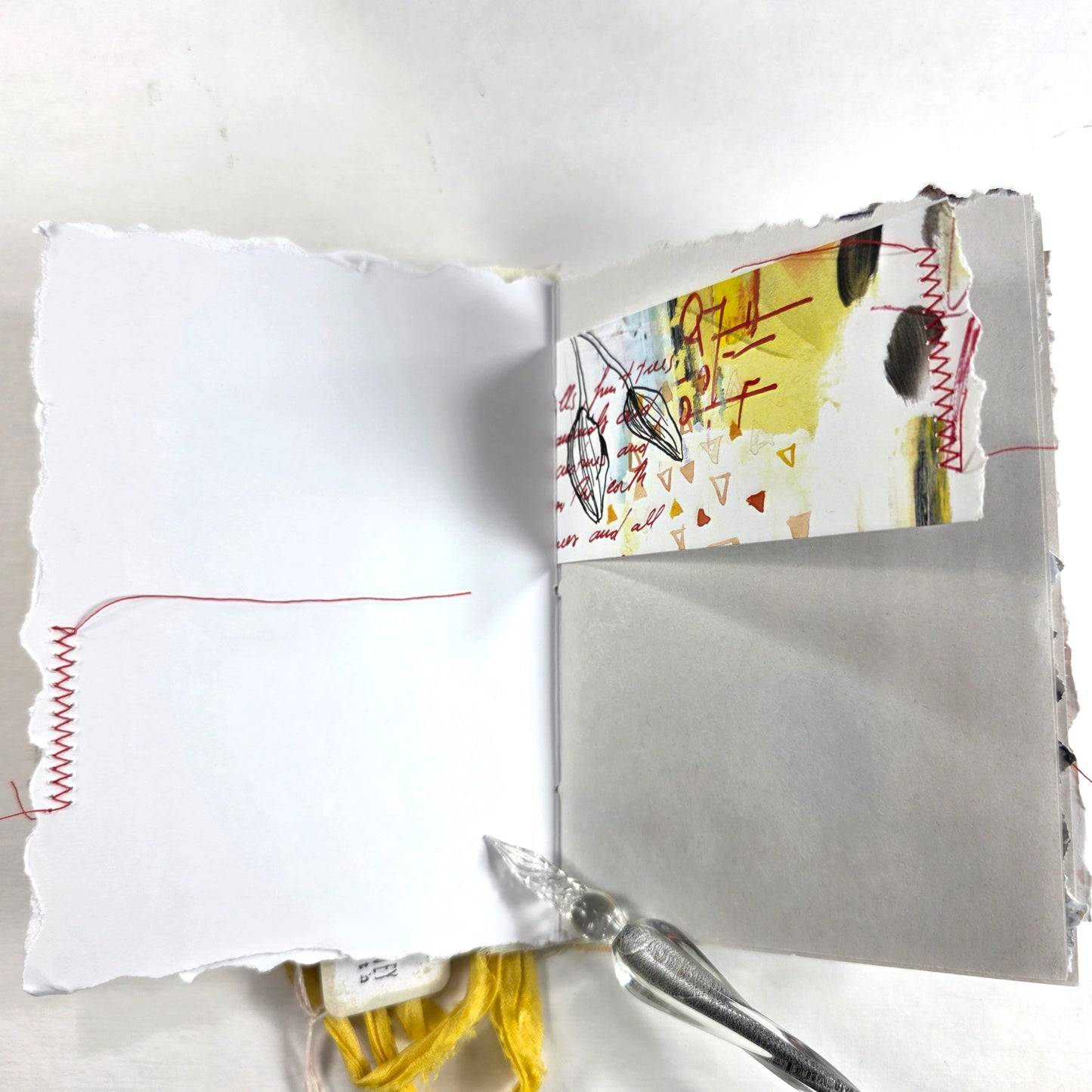 Creative Faith Journal - Gathered Grace No. 7, Handmade mix media journal