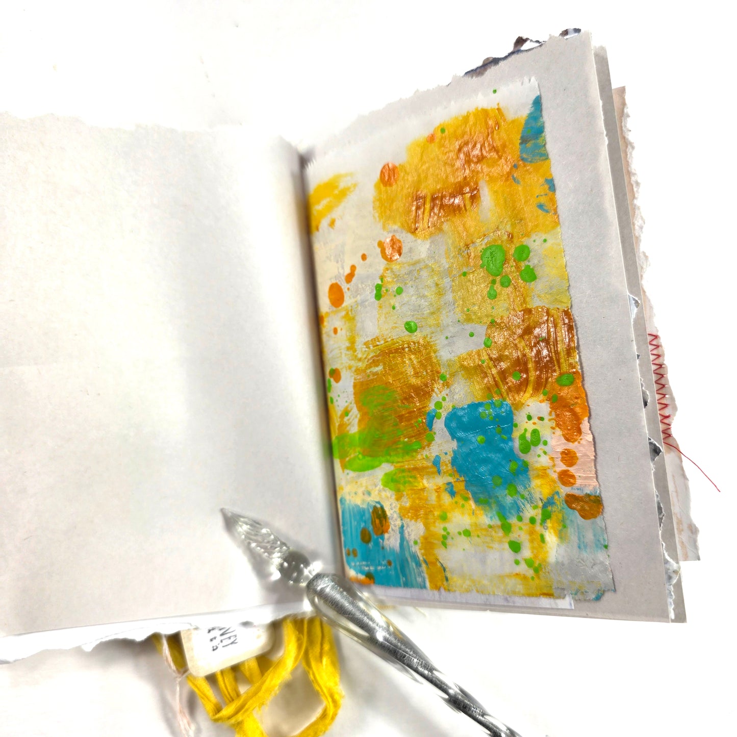 Creative Faith Journal - Gathered Grace No. 7, Handmade mix media journal