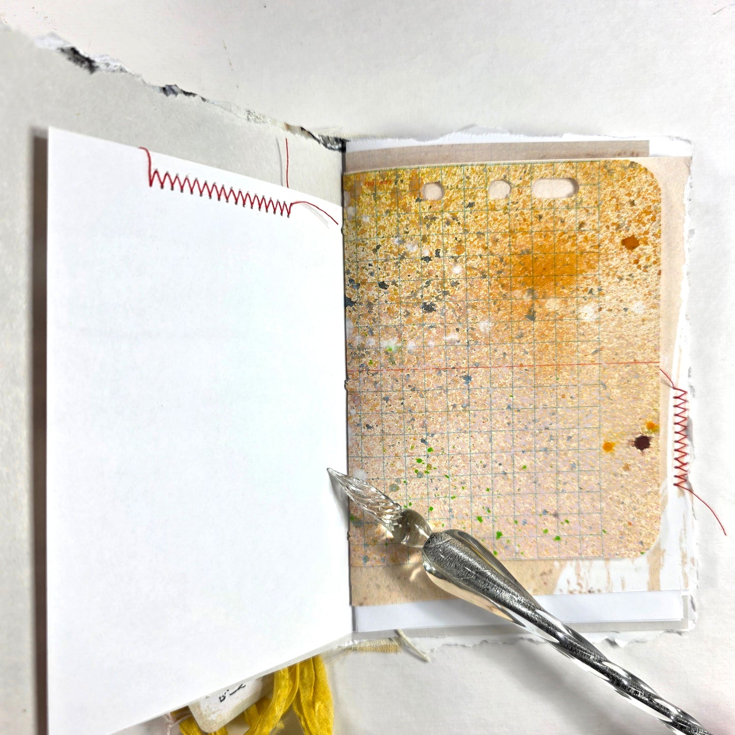 Creative Faith Journal - Gathered Grace No. 7, Handmade mix media journal