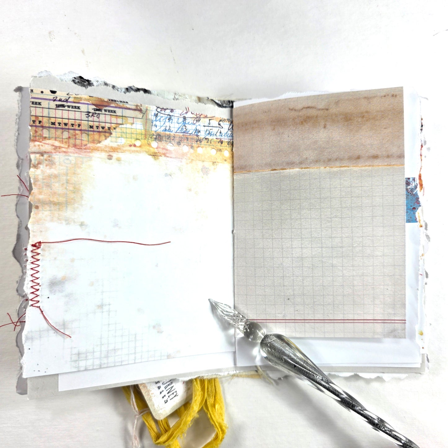 Creative Faith Journal - Gathered Grace No. 7, Handmade mix media journal