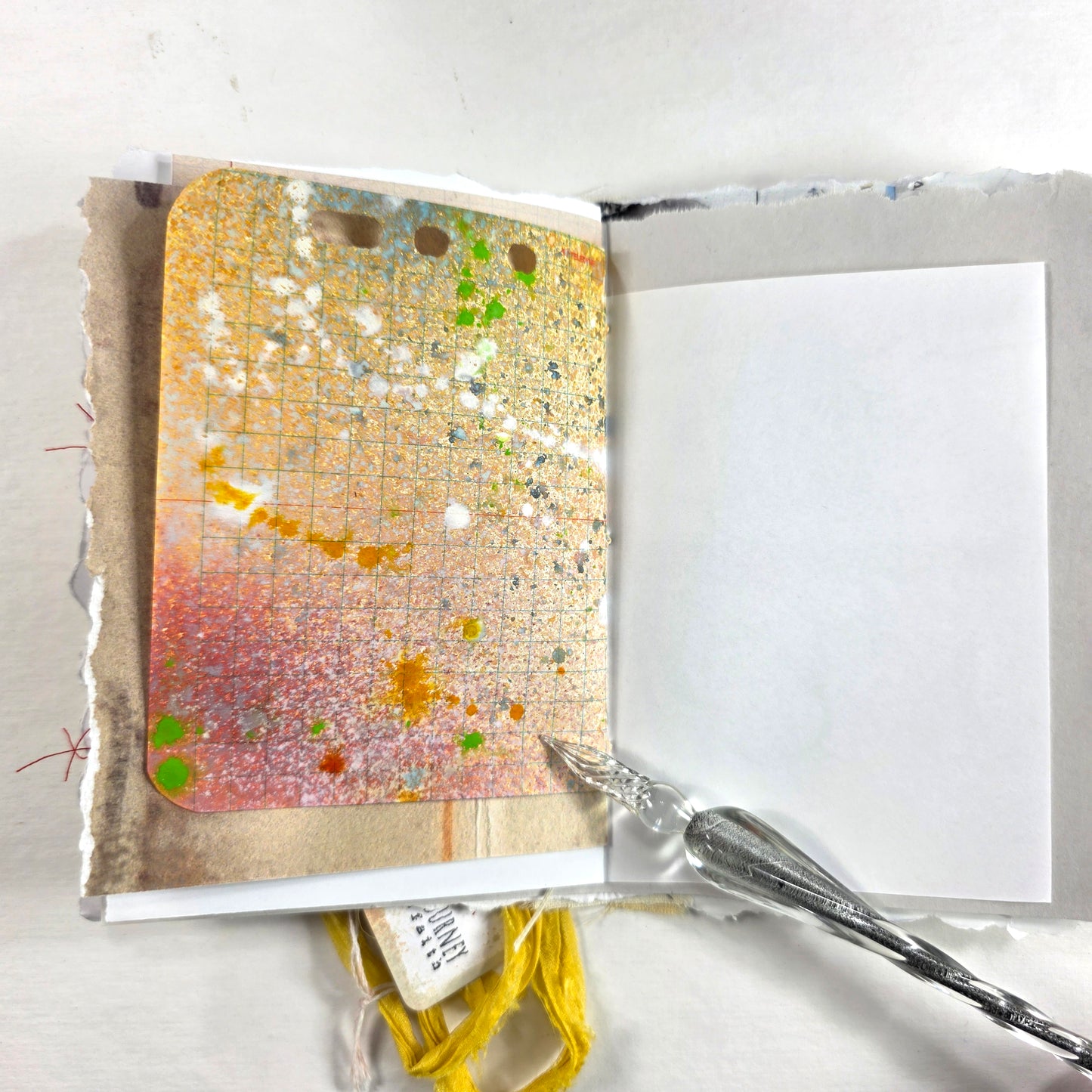 Creative Faith Journal - Gathered Grace No. 7, Handmade mix media journal