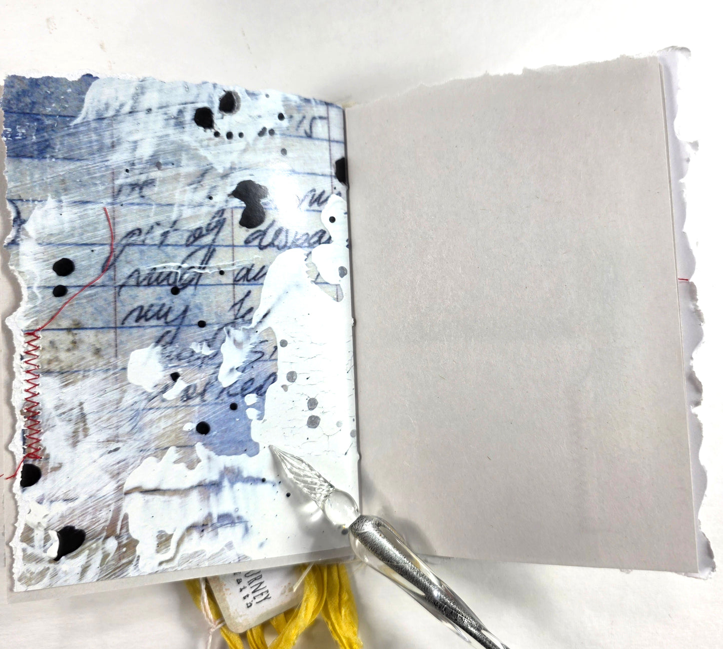 Creative Faith Journal - Gathered Grace No. 7, Handmade mix media journal