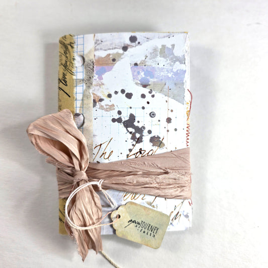 Creative Faith Journal - Gathered Grace No. 13, Handmade mix media journal
