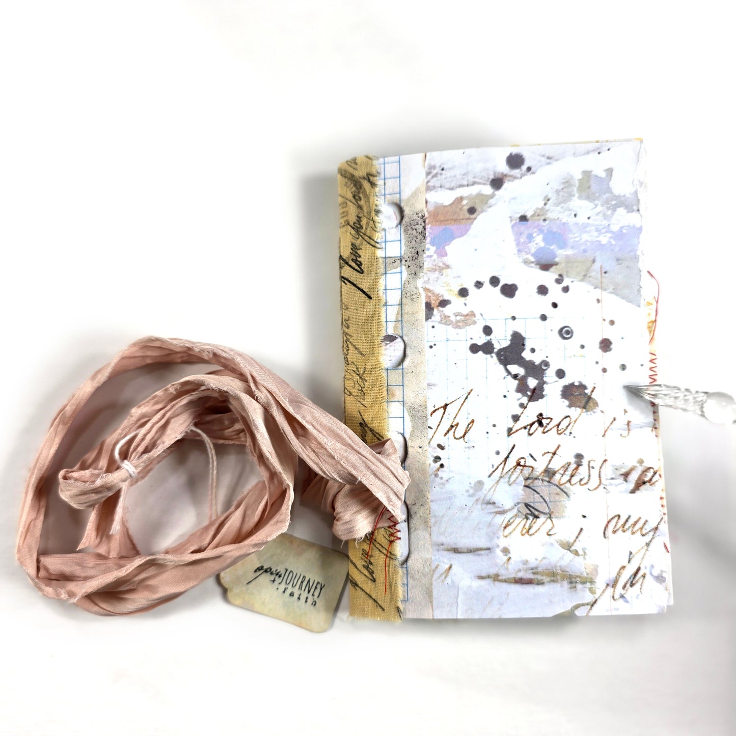 Creative Faith Journal - Gathered Grace No. 13, Handmade mix media journal