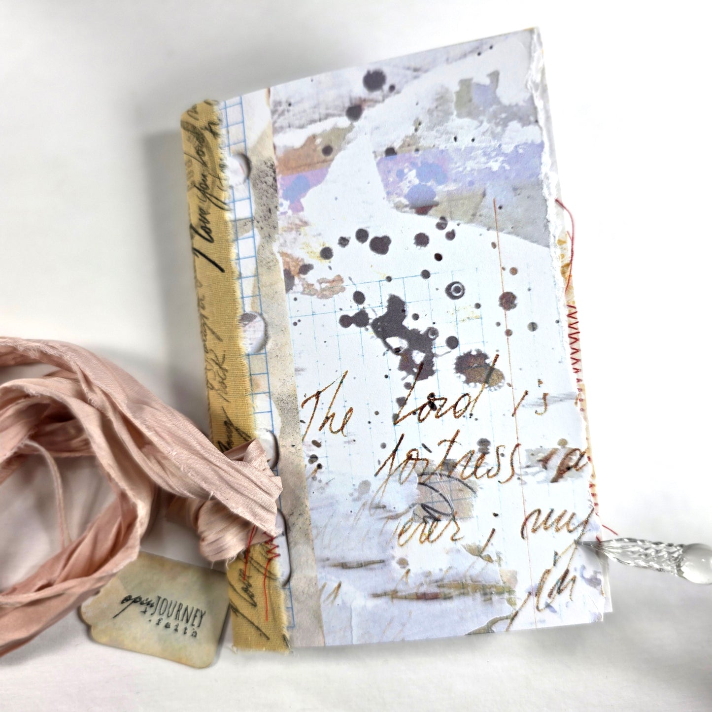 Creative Faith Journal - Gathered Grace No. 13, Handmade mix media journal