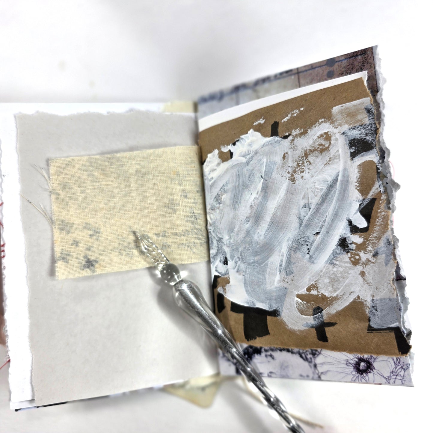 Creative Faith Journal - Gathered Grace No. 13, Handmade mix media journal