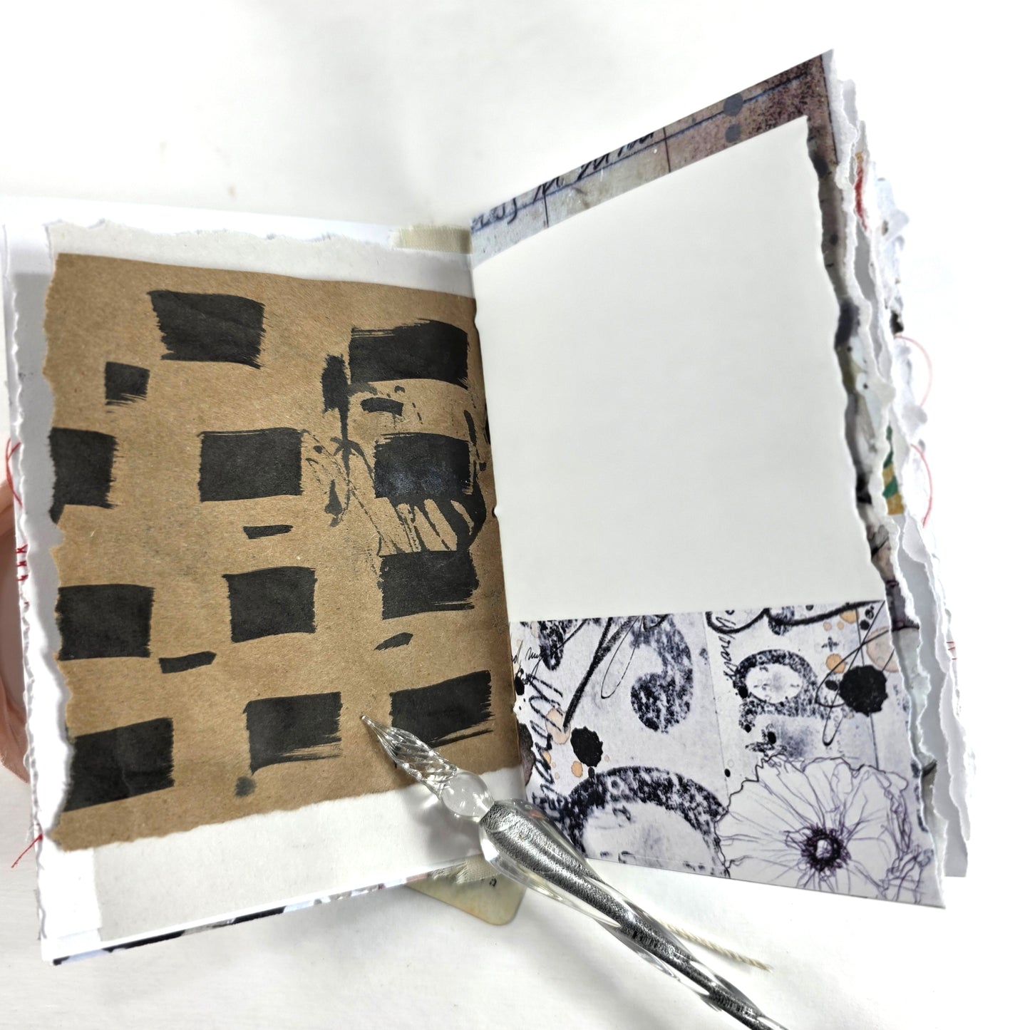 Creative Faith Journal - Gathered Grace No. 13, Handmade mix media journal
