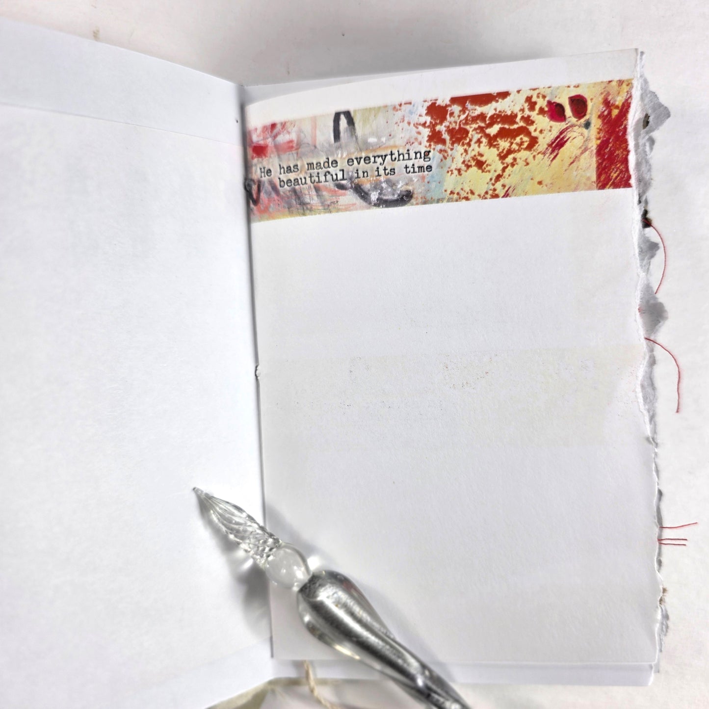 Creative Faith Journal - Gathered Grace No. 13, Handmade mix media journal