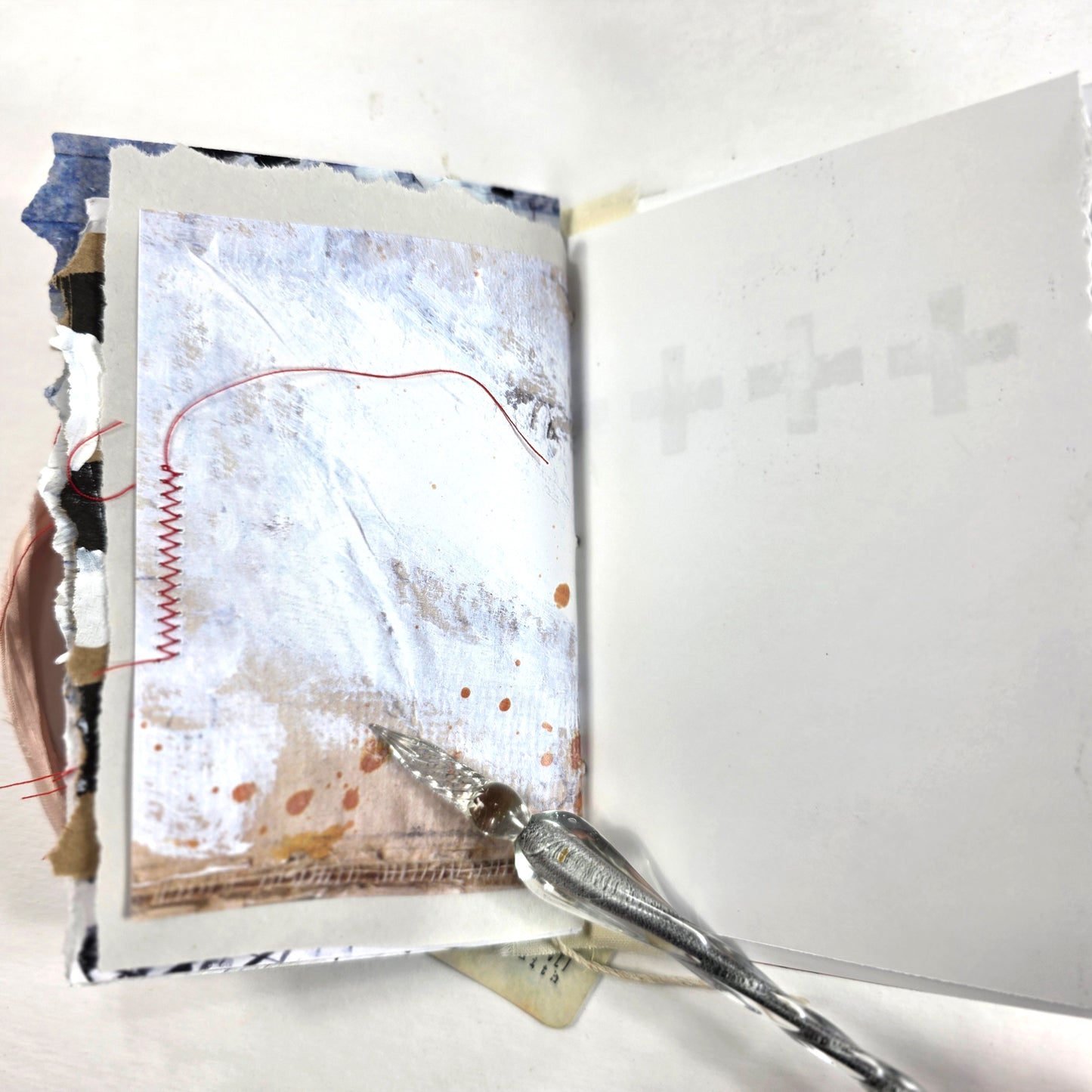 Creative Faith Journal - Gathered Grace No. 13, Handmade mix media journal