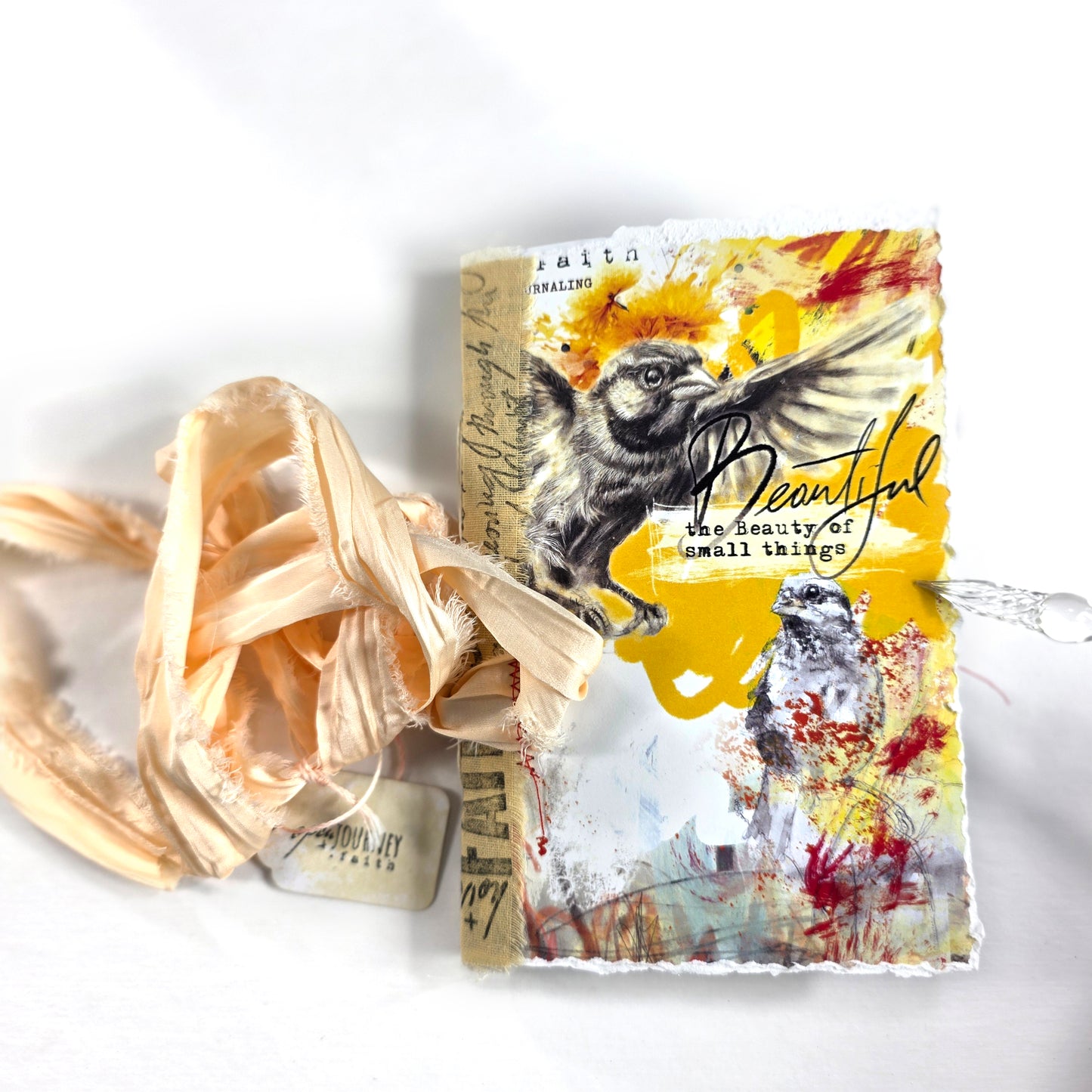 Creative Faith Journal - Gathered Grace No. 10, Handmade mix media journal