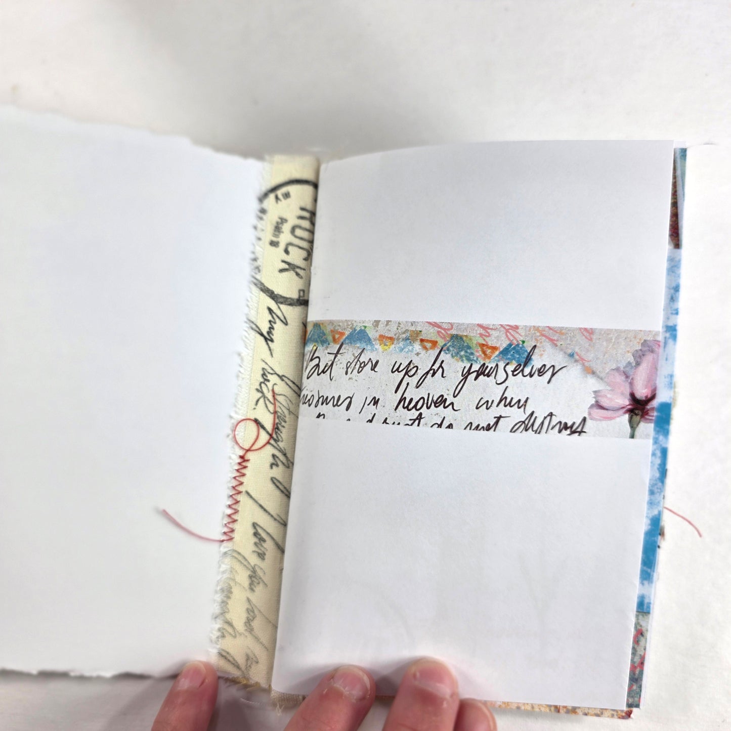 Creative Faith Journal - Gathered Grace No. 10, Handmade mix media journal