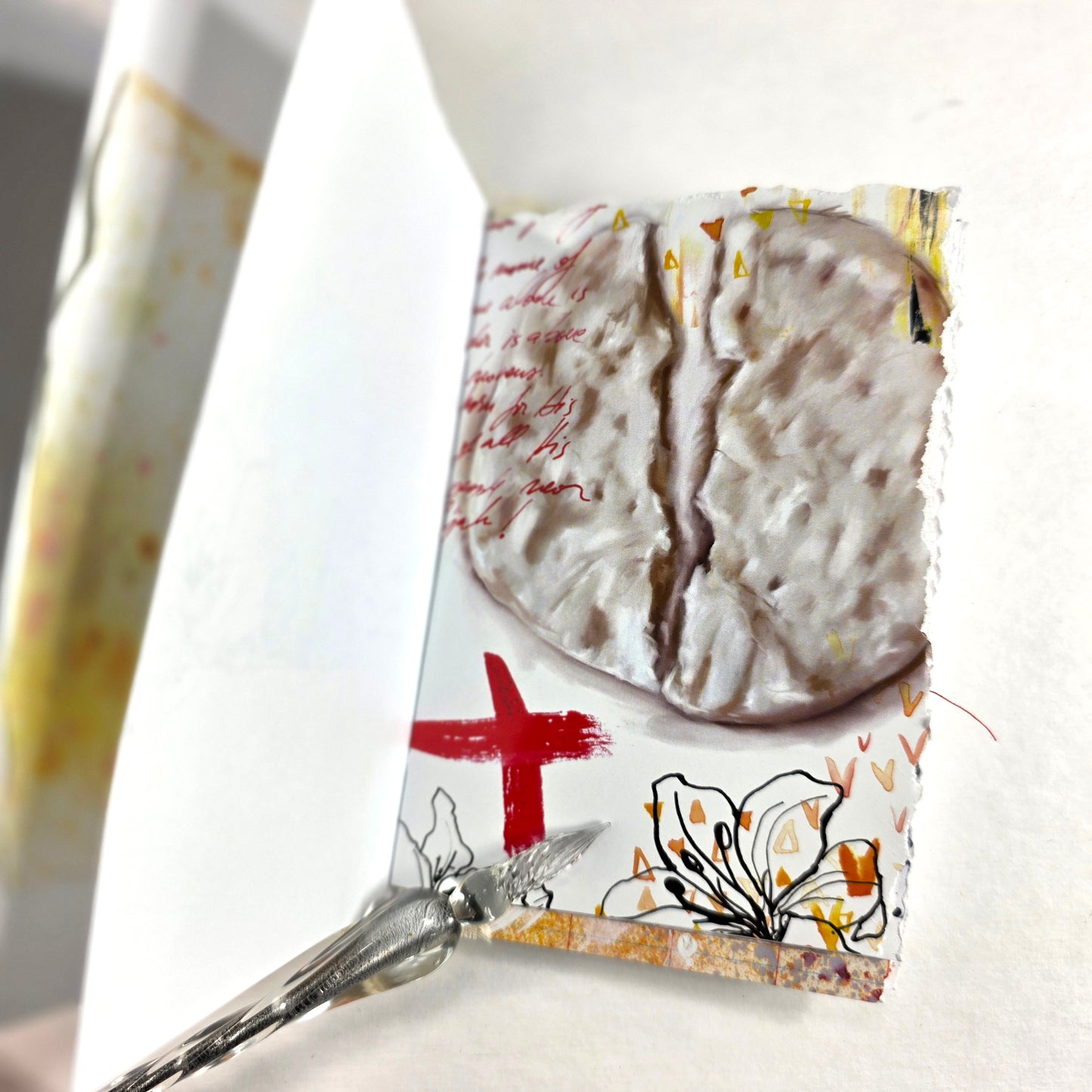 Creative Faith Journal - Gathered Grace No. 10, Handmade mix media journal