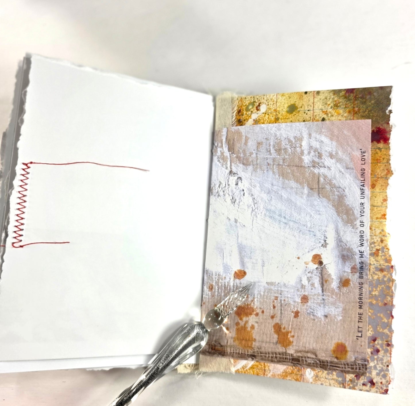 Creative Faith Journal - Gathered Grace No. 10, Handmade mix media journal