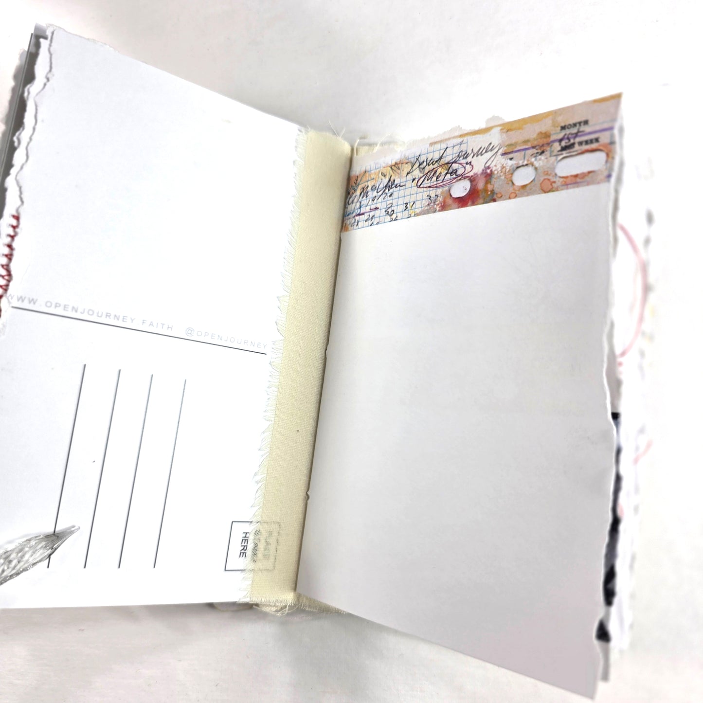 Creative Faith Journal - Gathered Grace No. 10, Handmade mix media journal