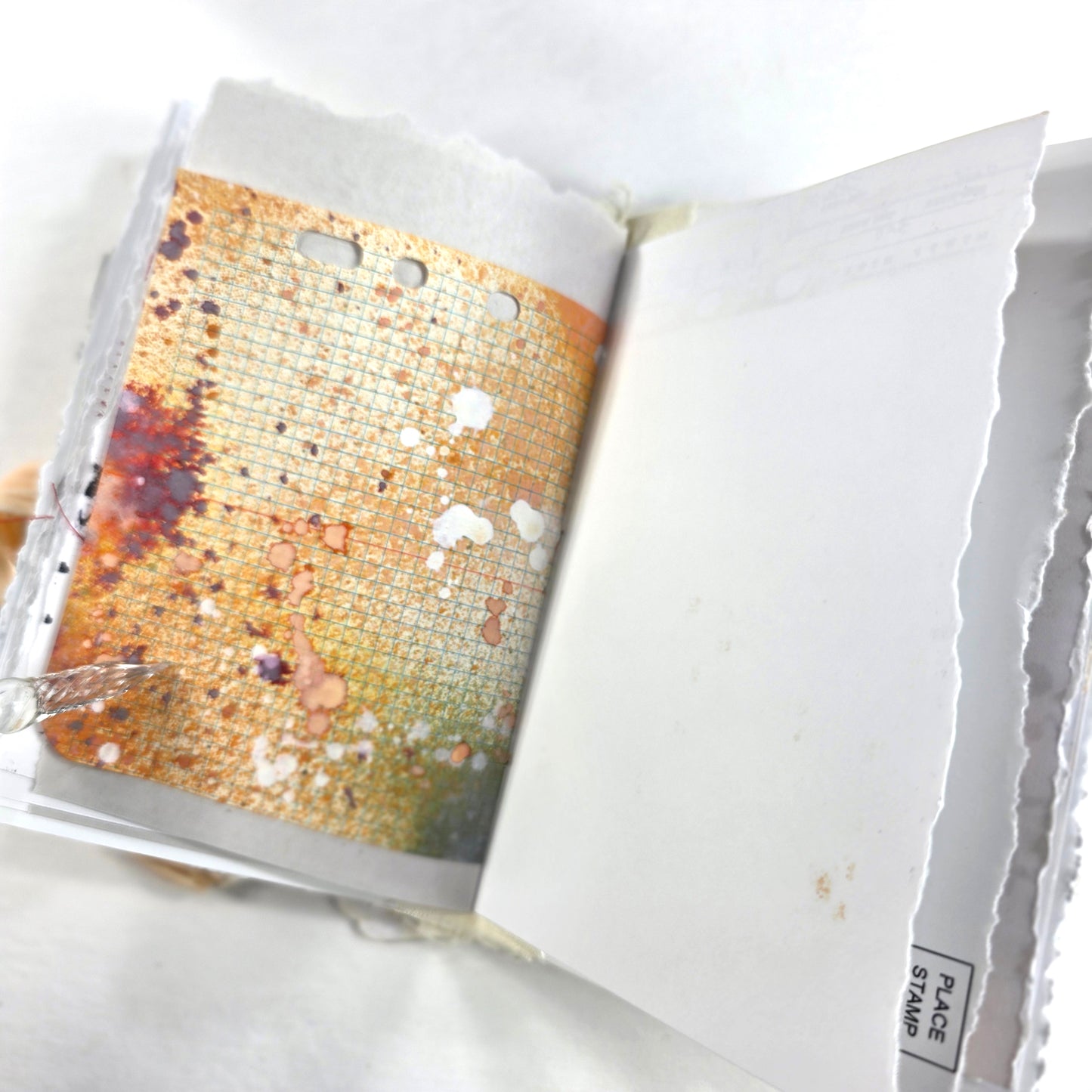 Creative Faith Journal - Gathered Grace No. 10, Handmade mix media journal