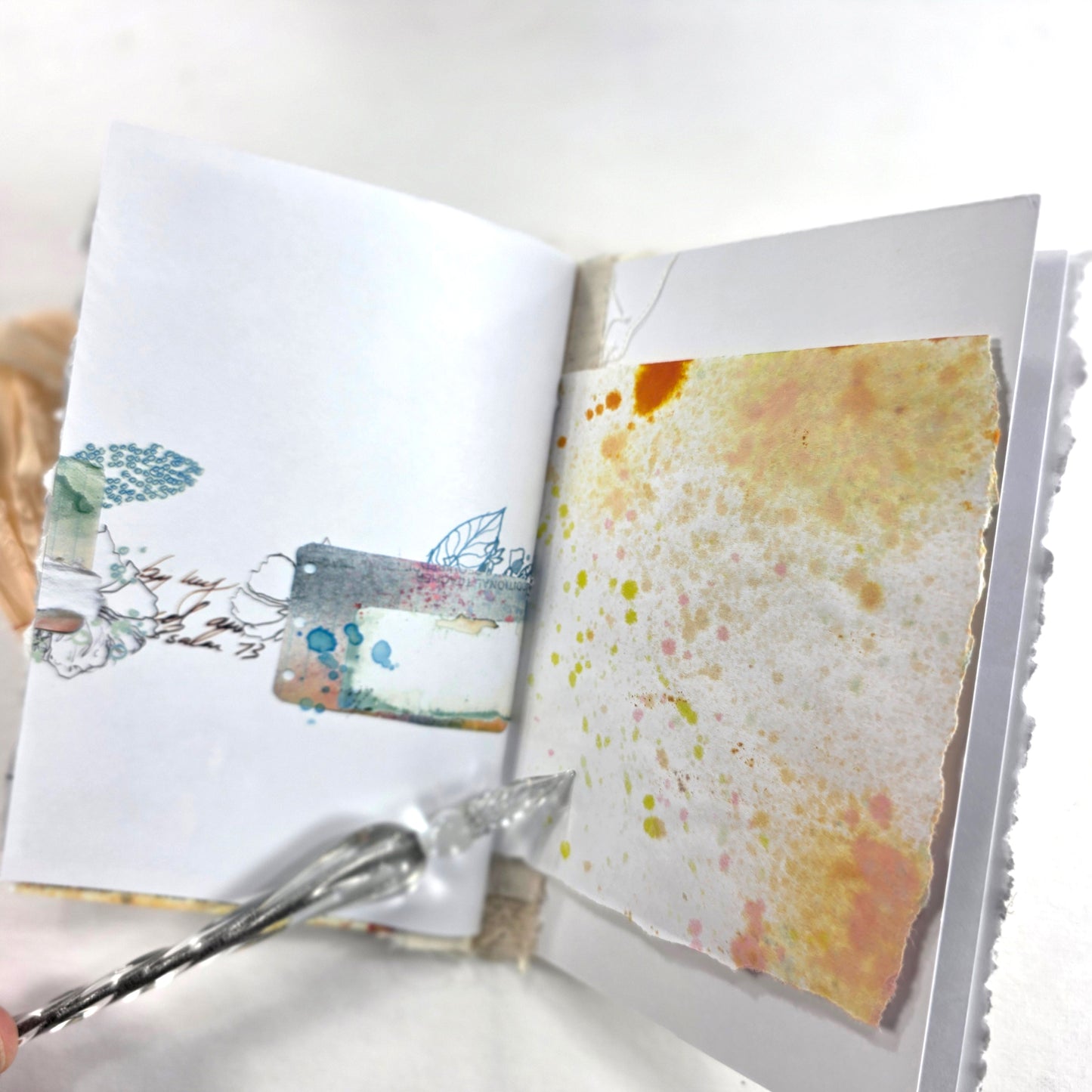 Creative Faith Journal - Gathered Grace No. 10, Handmade mix media journal
