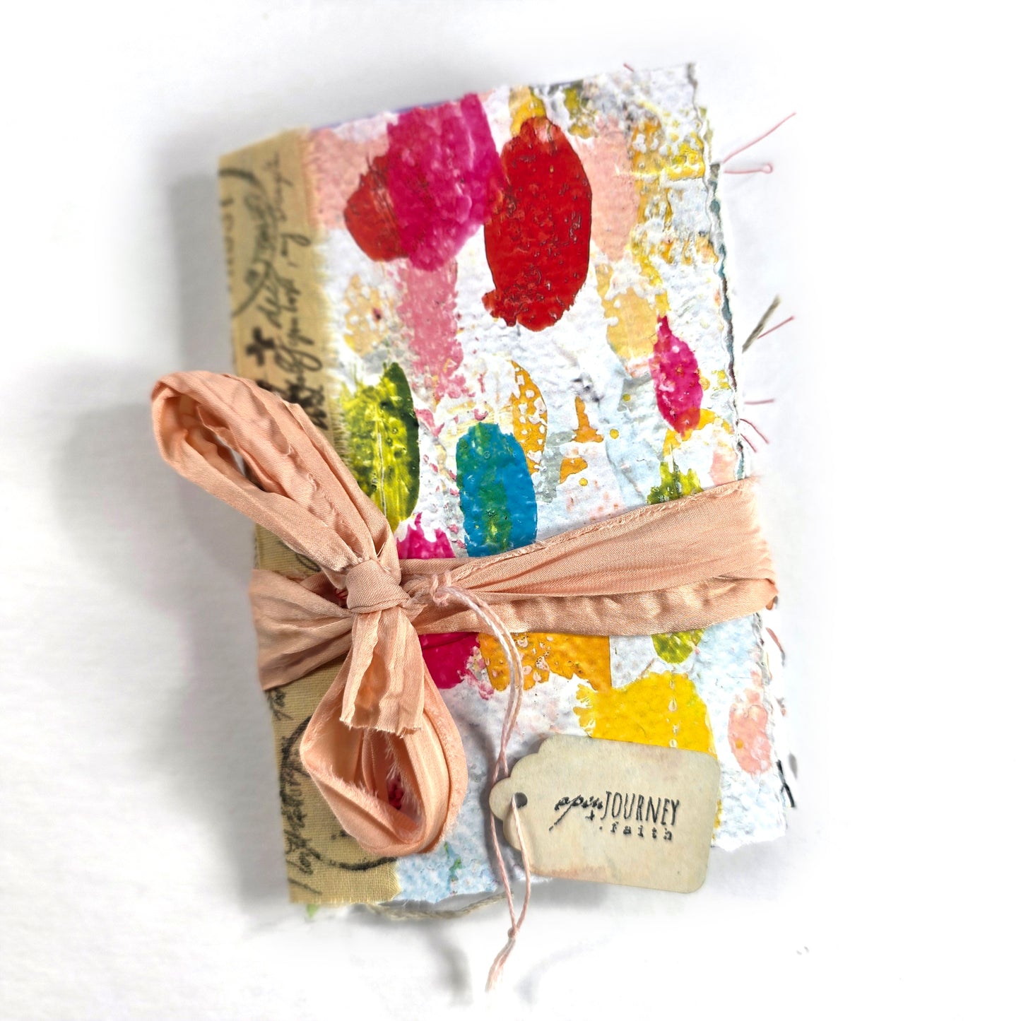 Creative Faith Journal - Gathered Grace No. 21, Handmade mix media journal