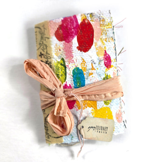 Creative Faith Journal - Gathered Grace No. 21, Handmade mix media journal