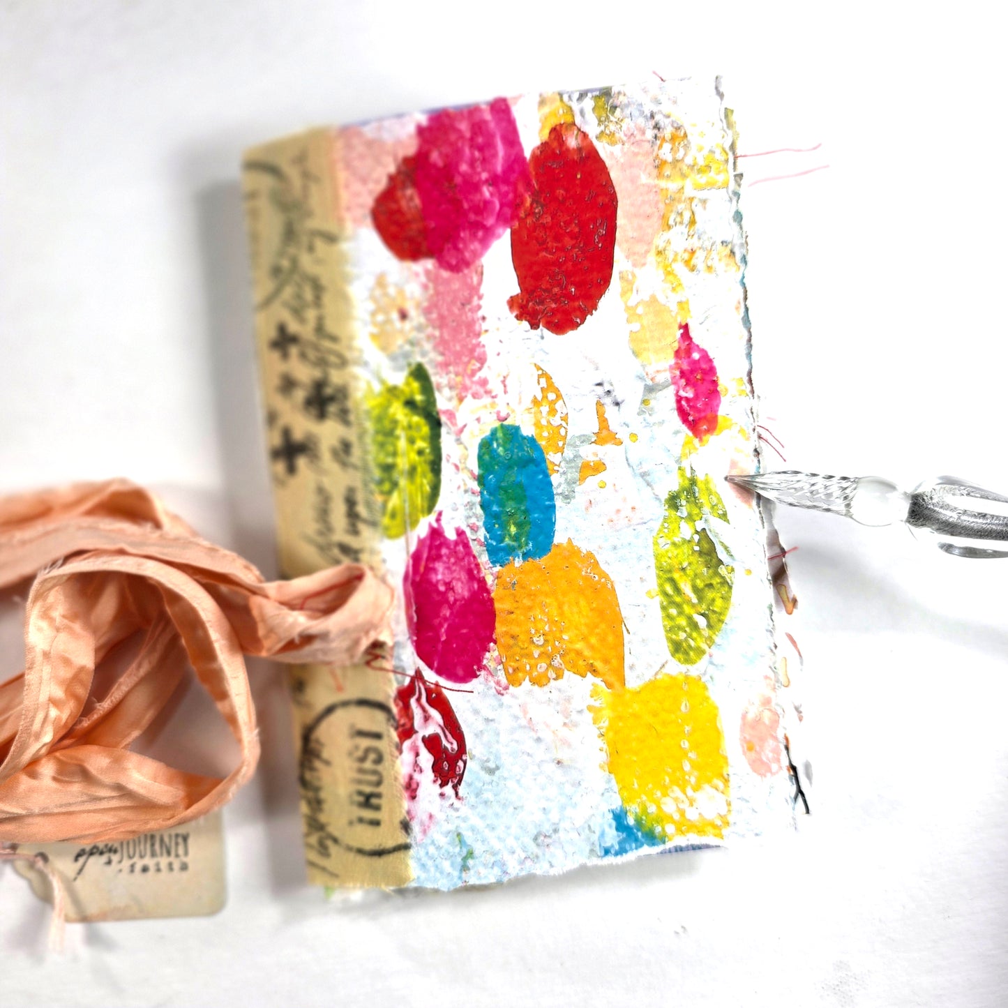 Creative Faith Journal - Gathered Grace No. 21, Handmade mix media journal