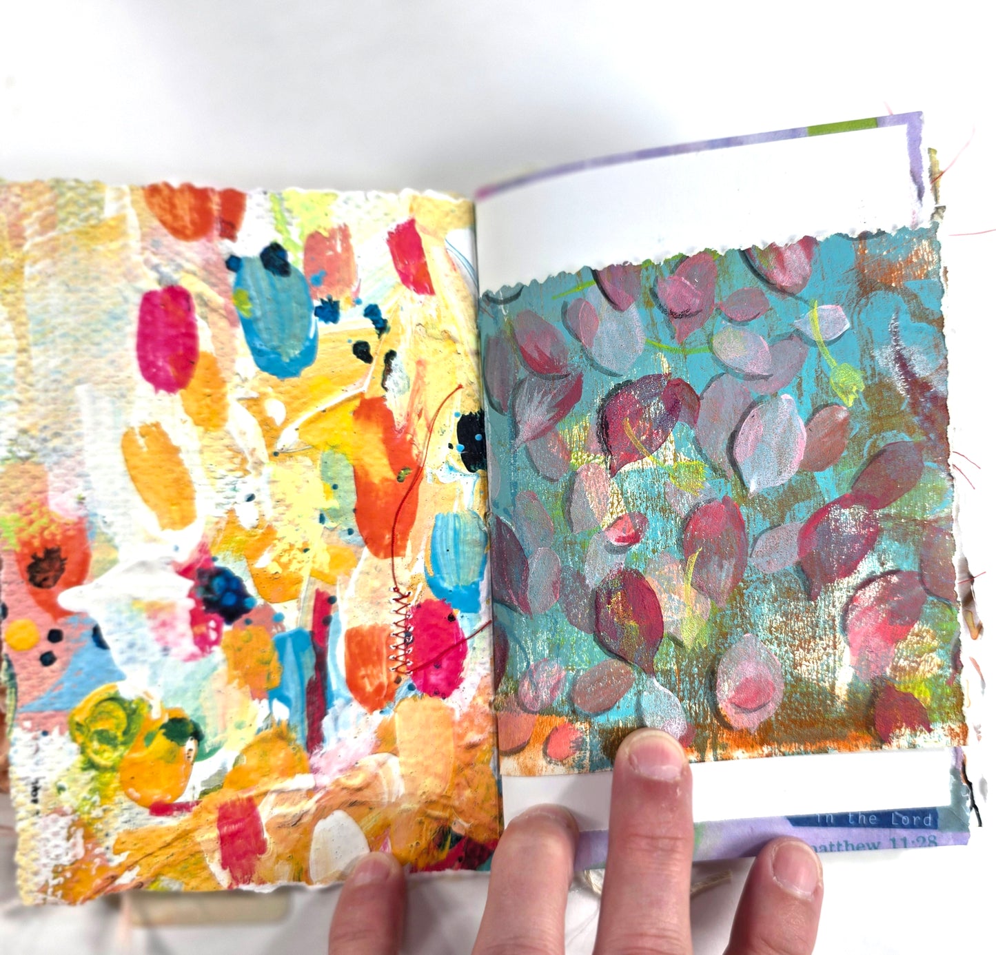 Creative Faith Journal - Gathered Grace No. 21, Handmade mix media journal