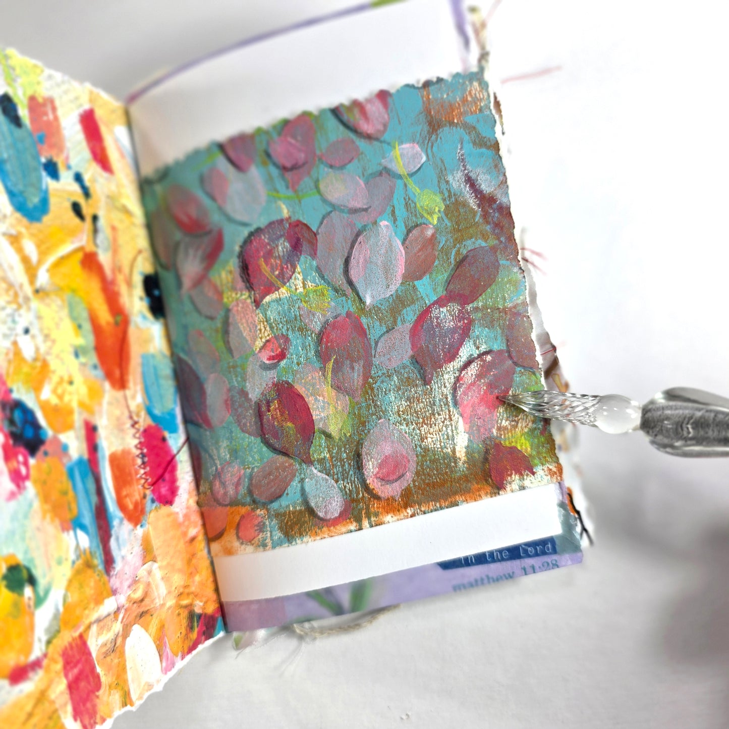 Creative Faith Journal - Gathered Grace No. 21, Handmade mix media journal