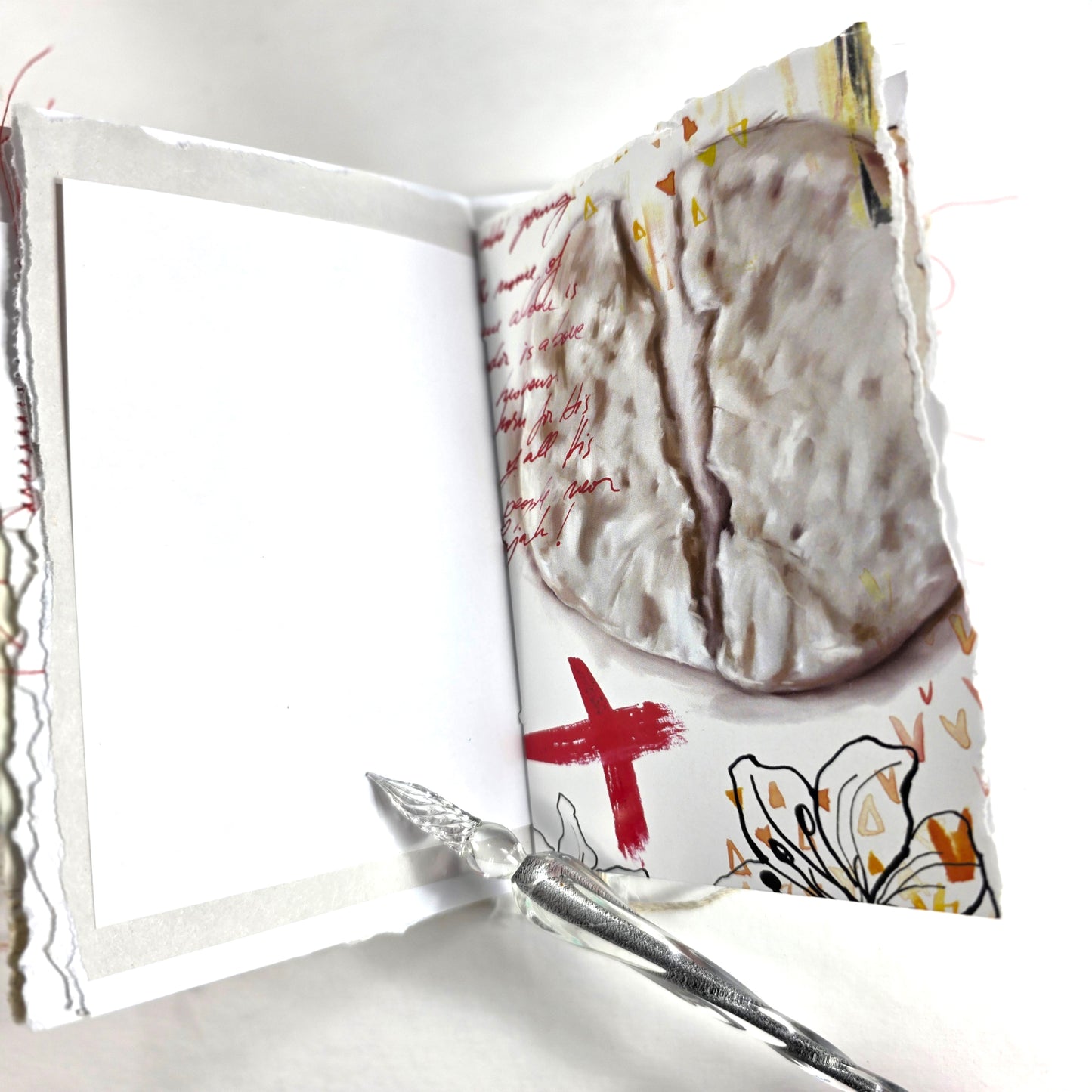 Creative Faith Journal - Gathered Grace No. 21, Handmade mix media journal