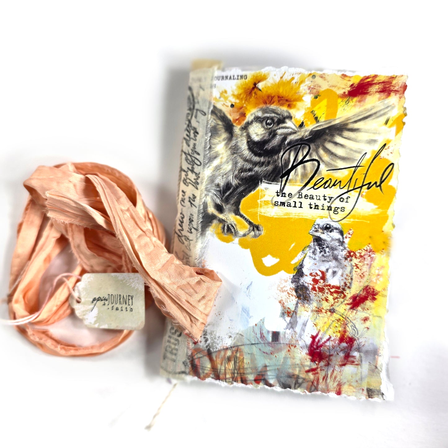 Creative Faith Journal - Gathered Grace No. 23, Handmade mix media journal